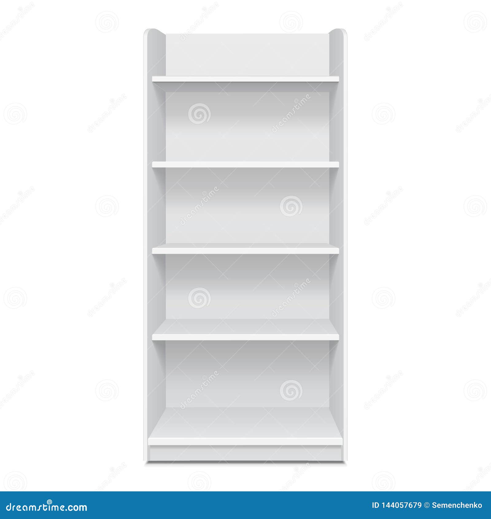 Download Mockup White Cardboard Floor Display Rack For Supermarket Blank Empty Displays. Shelves Products ...