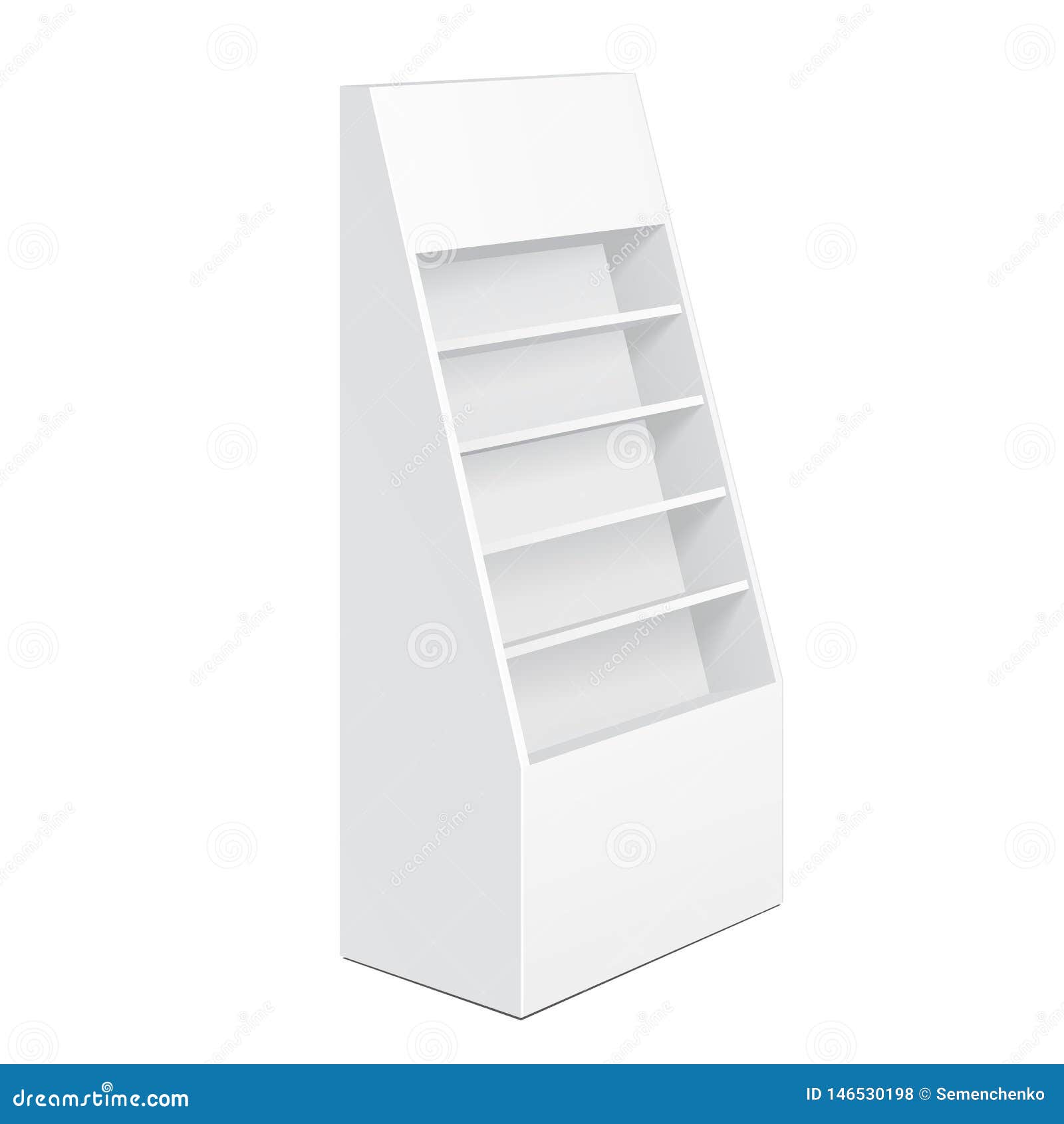 Download White Cardboard Floor Display Rack For Supermarket Blank ...