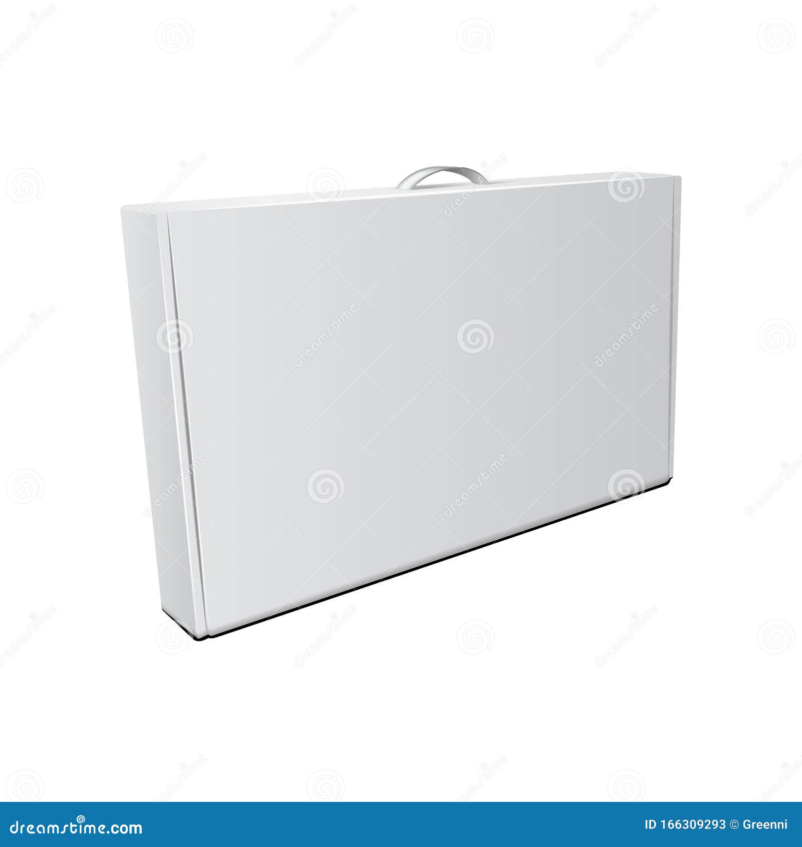 Download White Cardboard Package Box With Handle. Vector Mock Up ...