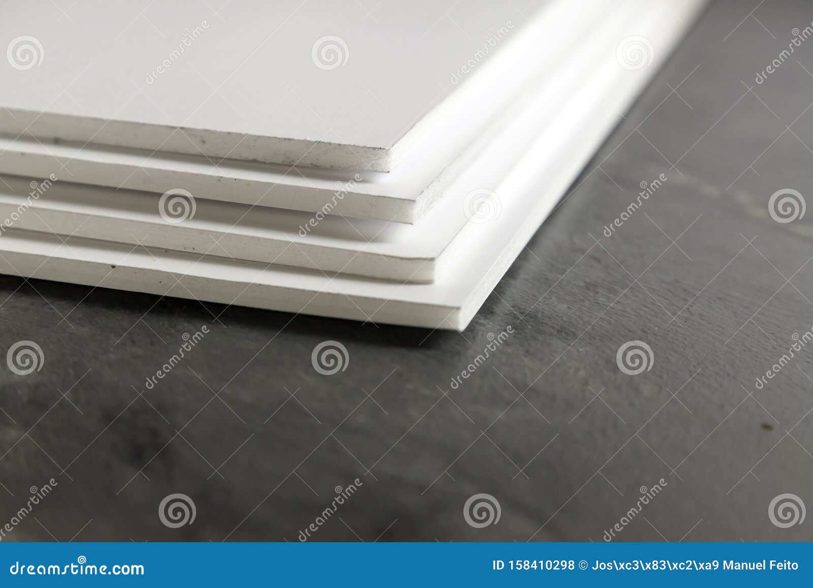 White Cardboard Sheets Stacked Stock Photo - Image of nature, texture:  158410298
