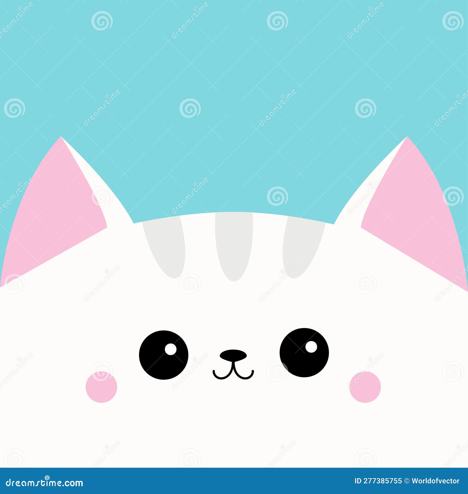 Collection of Cute cat cartoon face design icon. Cute cat cartoon