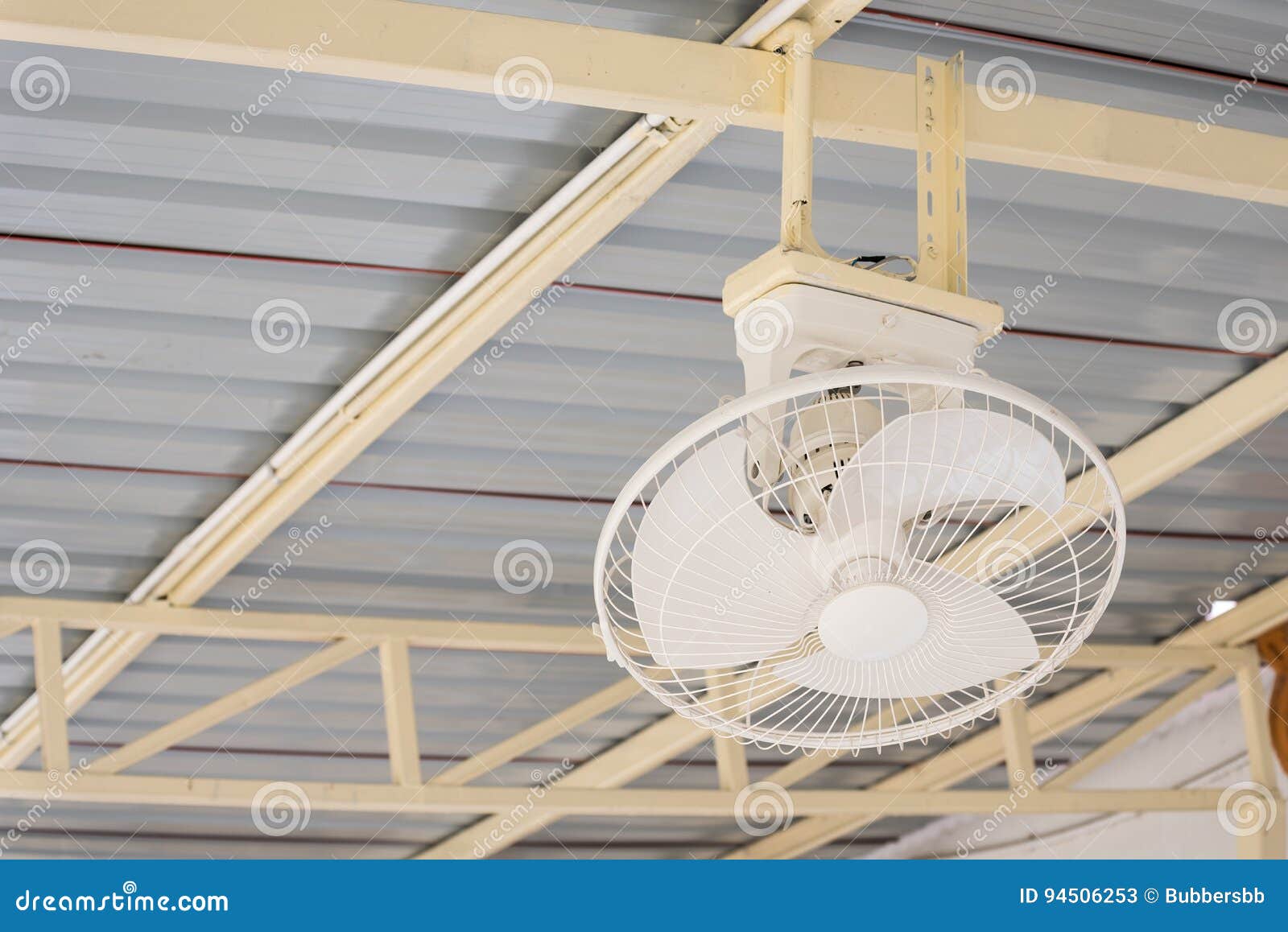 White Ceiling Fan at Koh Kret Nonthaburi, Thailand. Stock Image Image