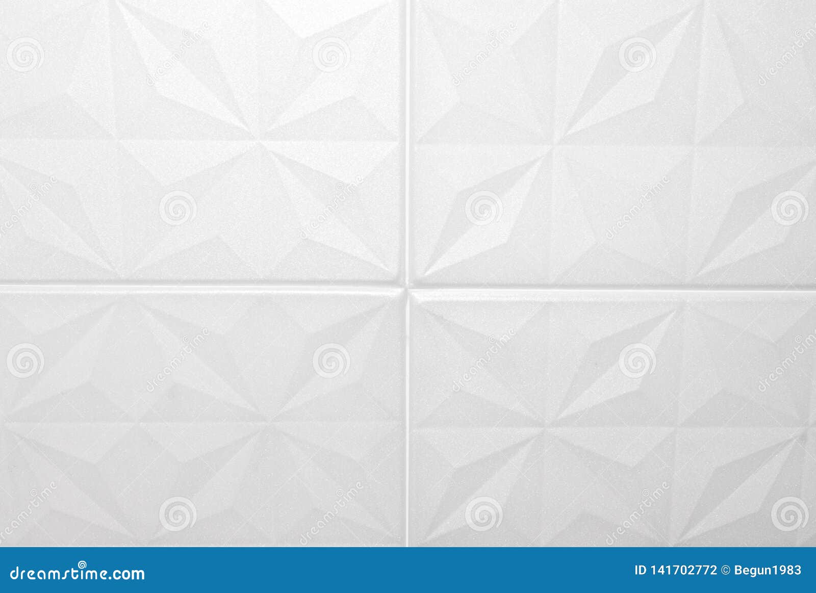 White Ceiling Tiles Made Of Expanded Polystyrene Stock Photo