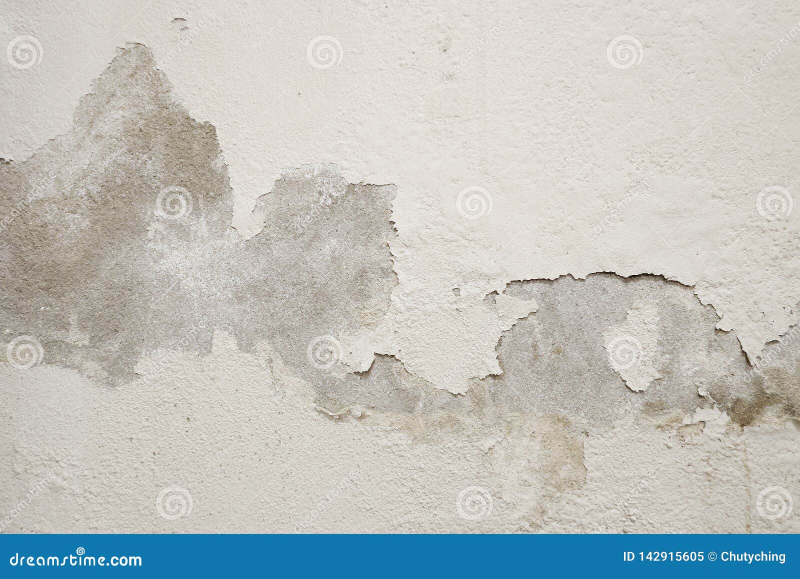 White Cement Wall with Peeling Paint. Stock Image - Image of repair