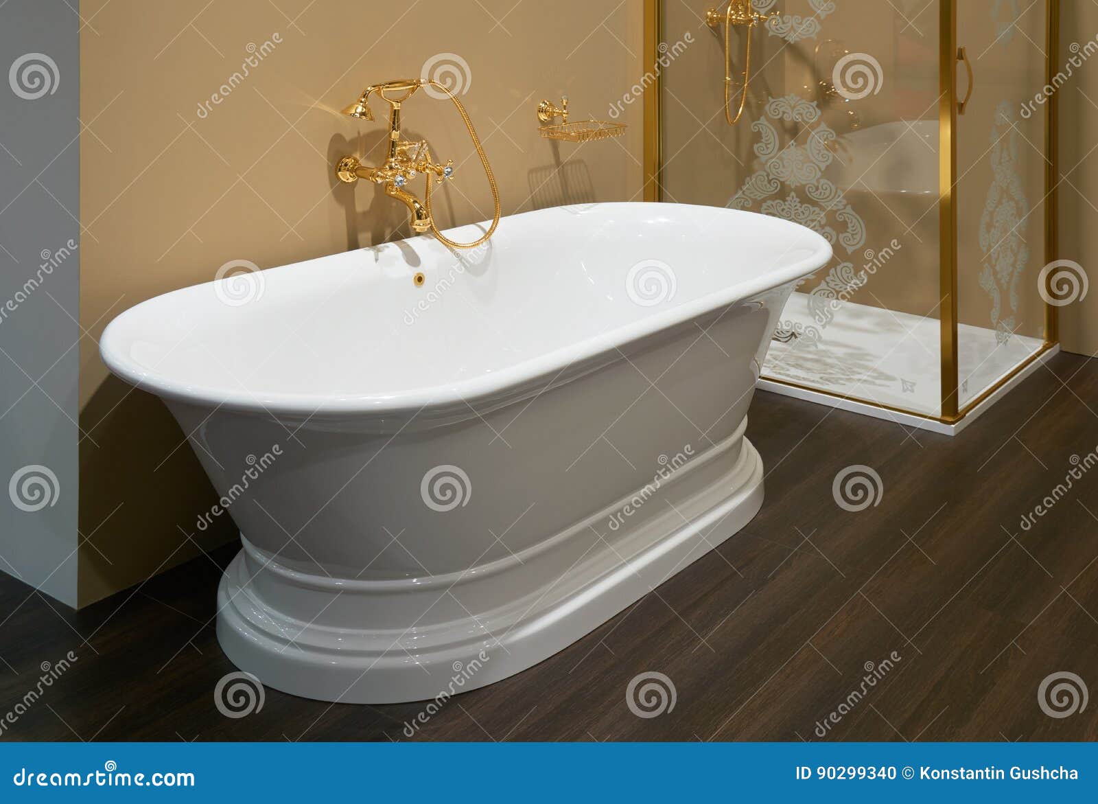 White ceramic bath stock photo. Image of light, bath - 90299340