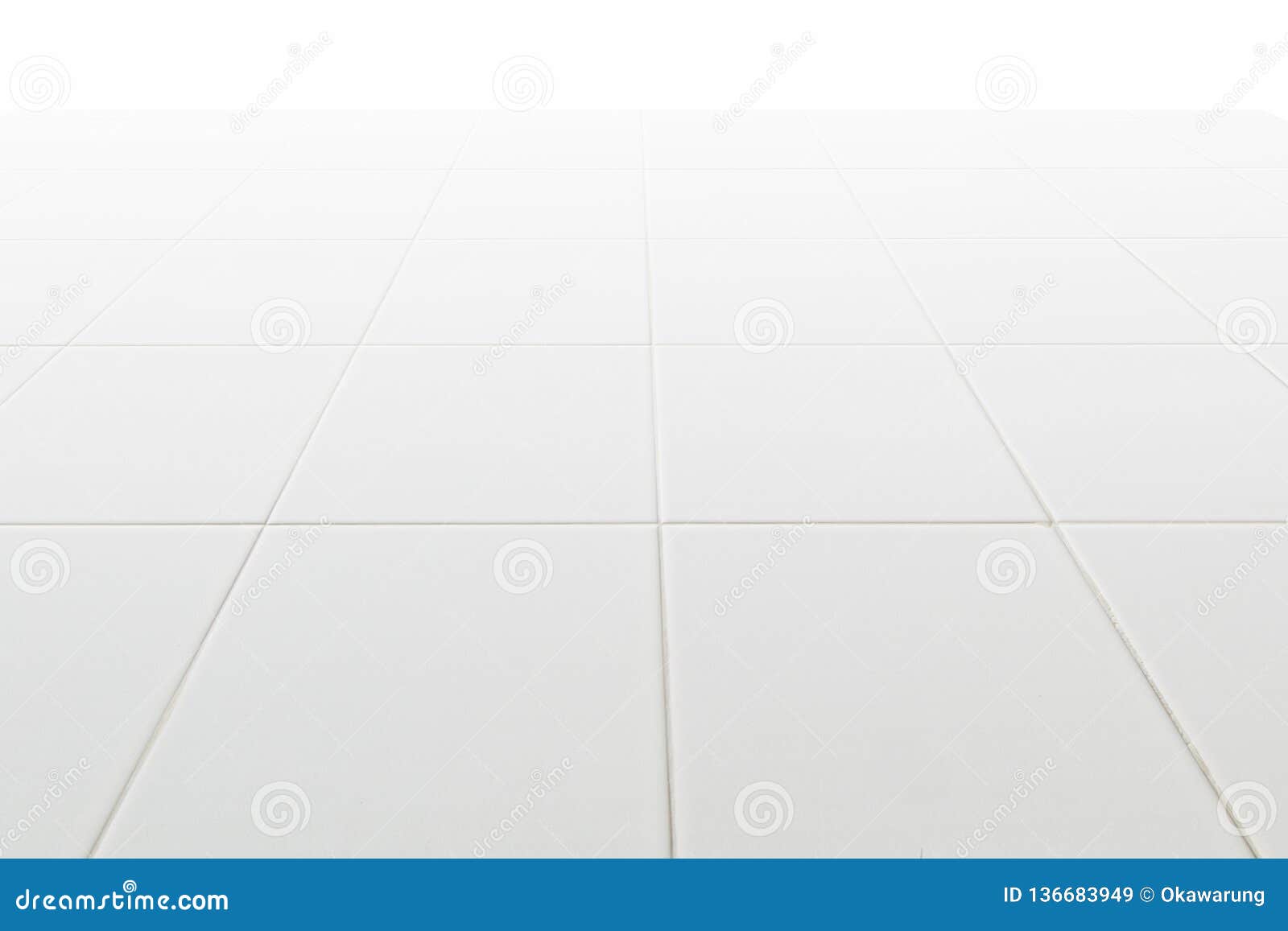 White Ceramic Floor Tiles For The Decoration Of The Bedroom Stock Image