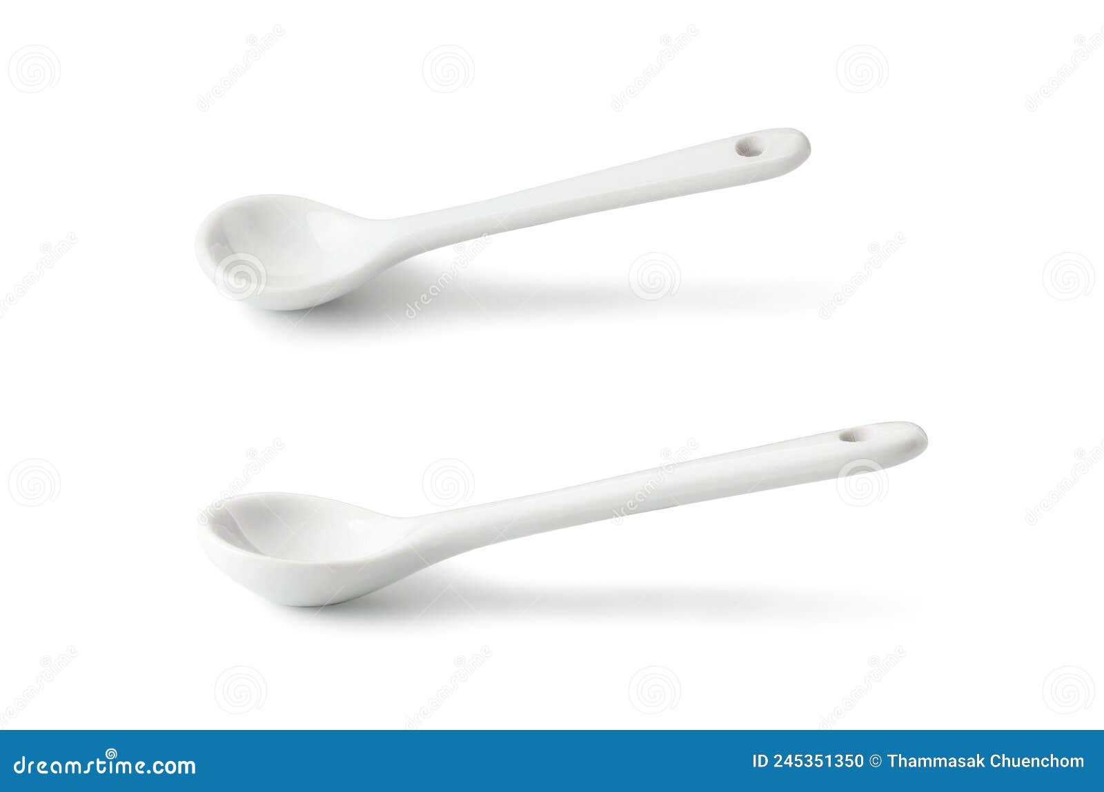 White Ceramic Spoon Ideal for Serving Condiments Stock Photo Image of