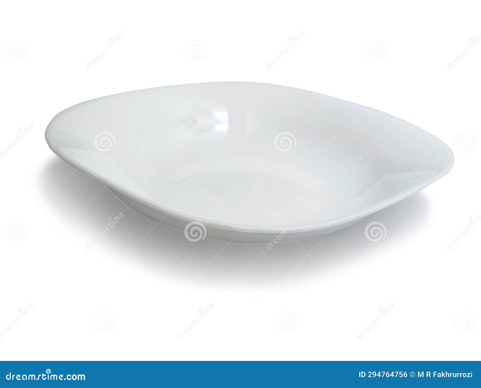 White Ceramics Plate Bowl Isolated Cut Out, Empty Tableware Mock Up
