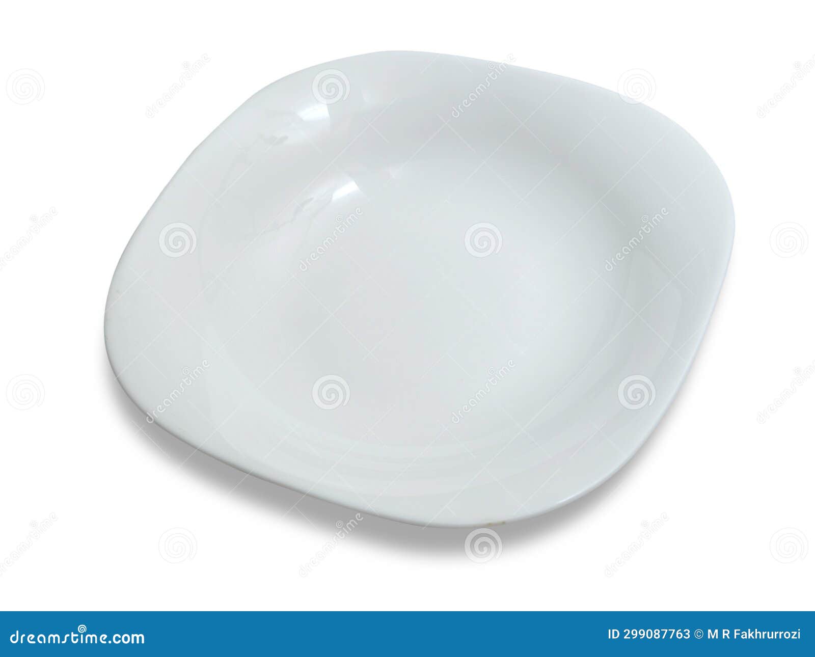 White Ceramics Plate Bowl Isolated Cut Out, Empty Tableware Mock Up