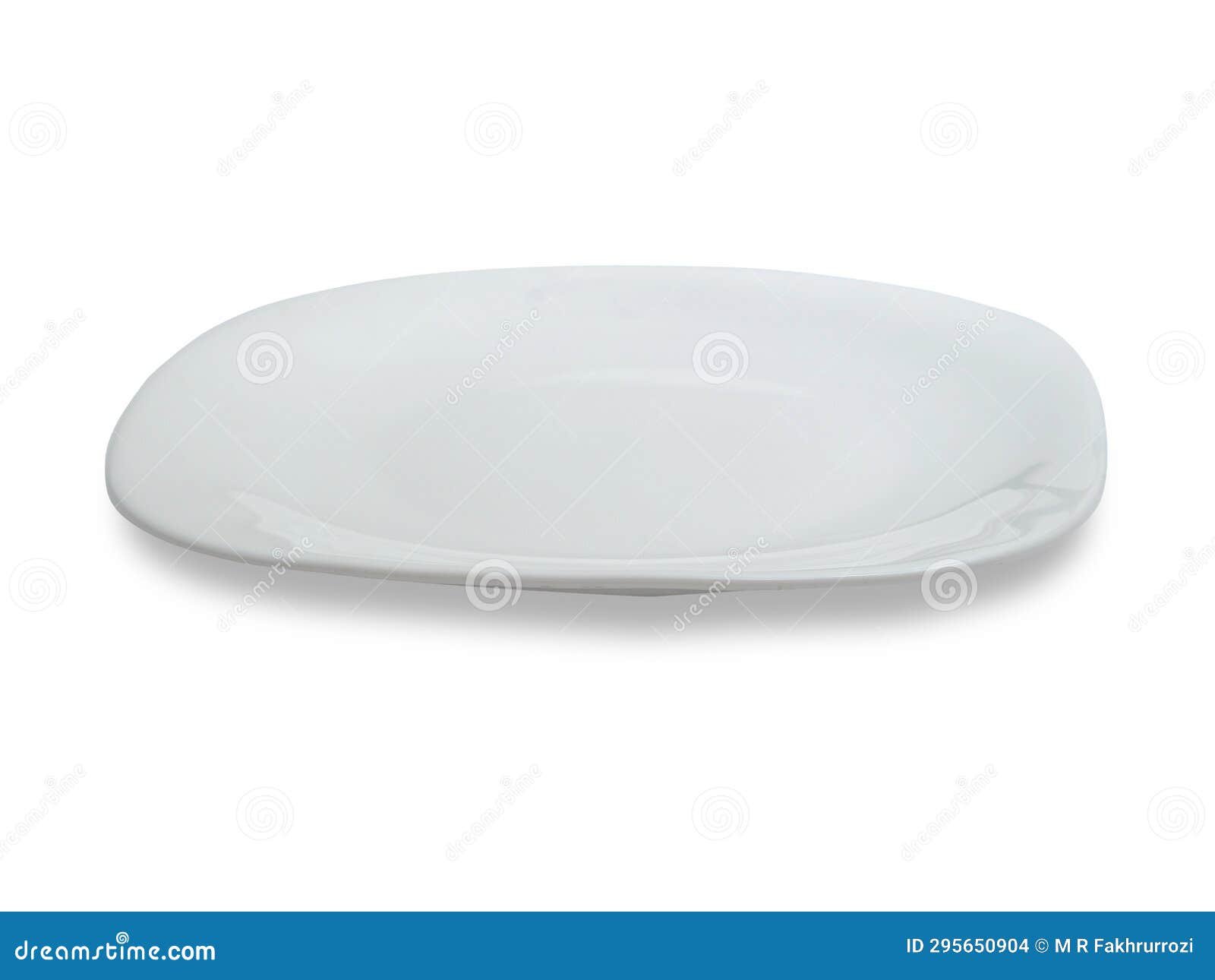 White Ceramics Plate Bowl Isolated, Empty Tableware Mock Up Template