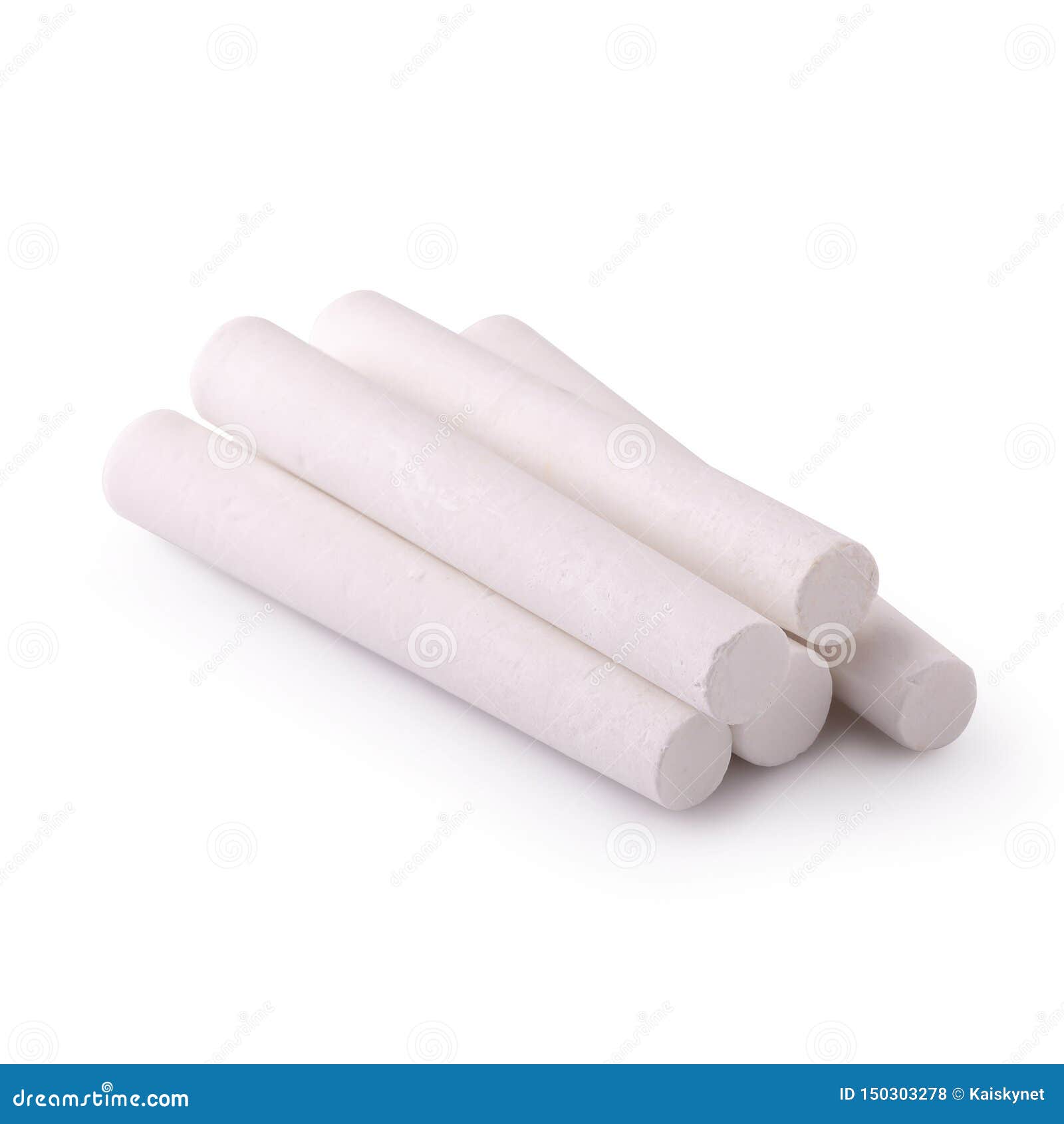 White Chalk Isolated on a White Background Stock Photo Image of