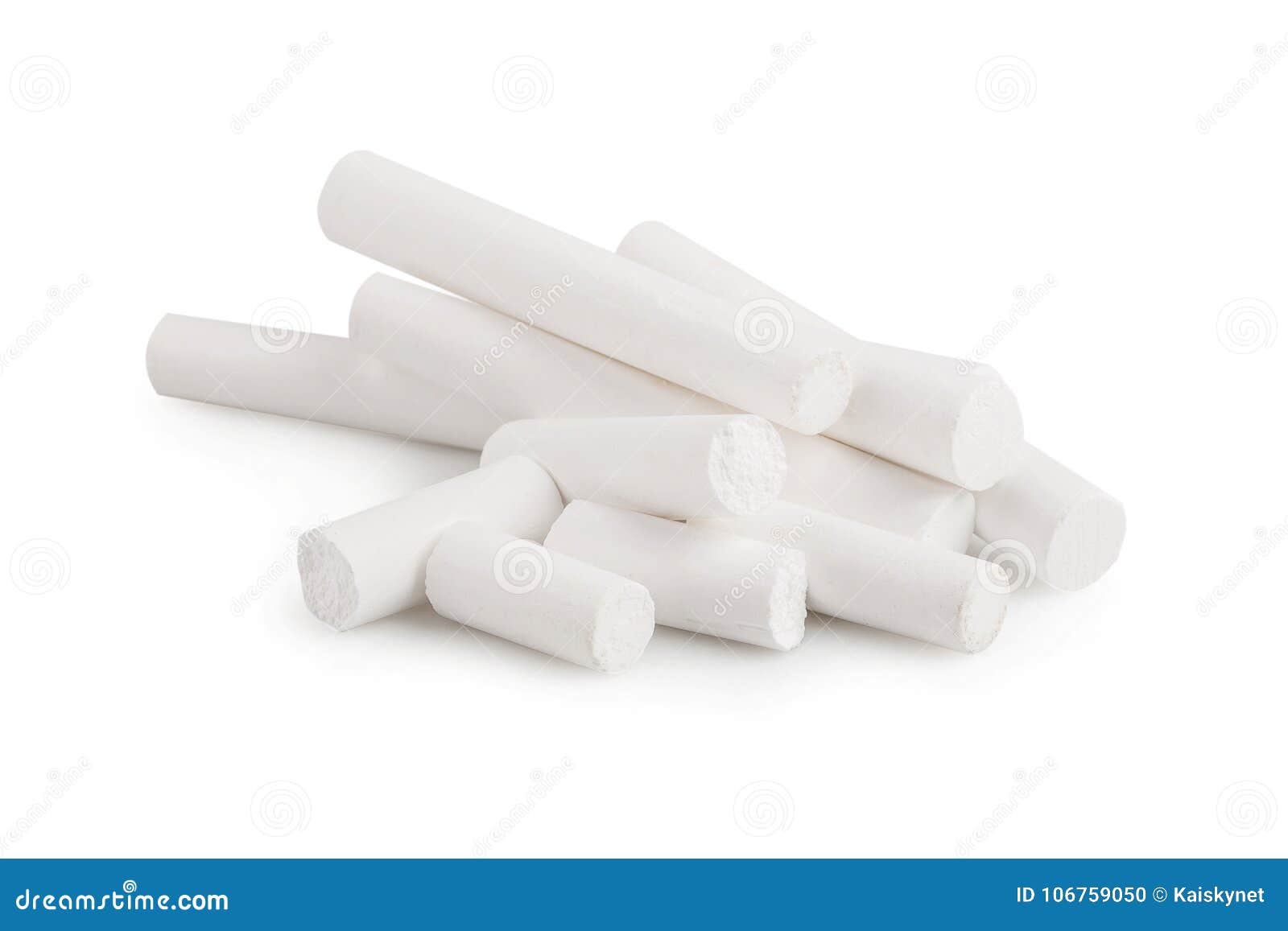 White Chalk Isolated on a White Background Stock Photo Image of