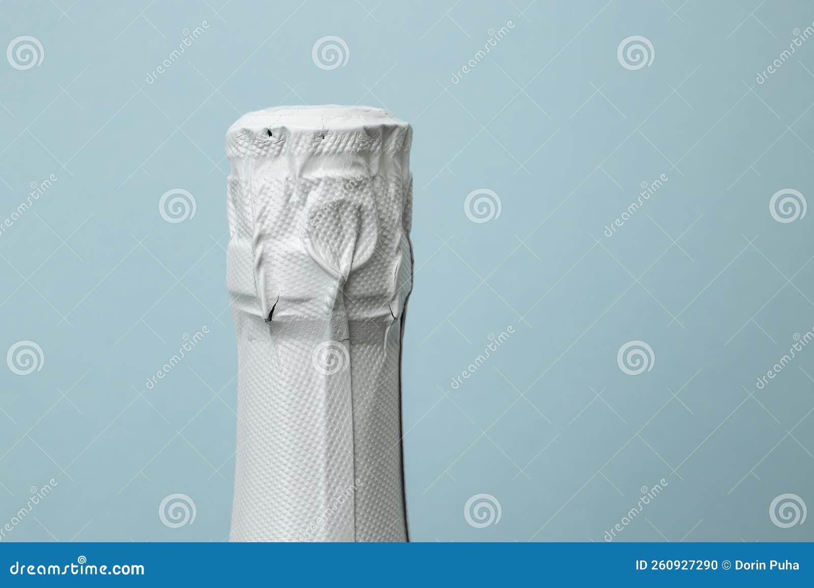 White Champagne Bottle Cap, on Bright Blue Background Stock Photo Image of event, gold 260927290
