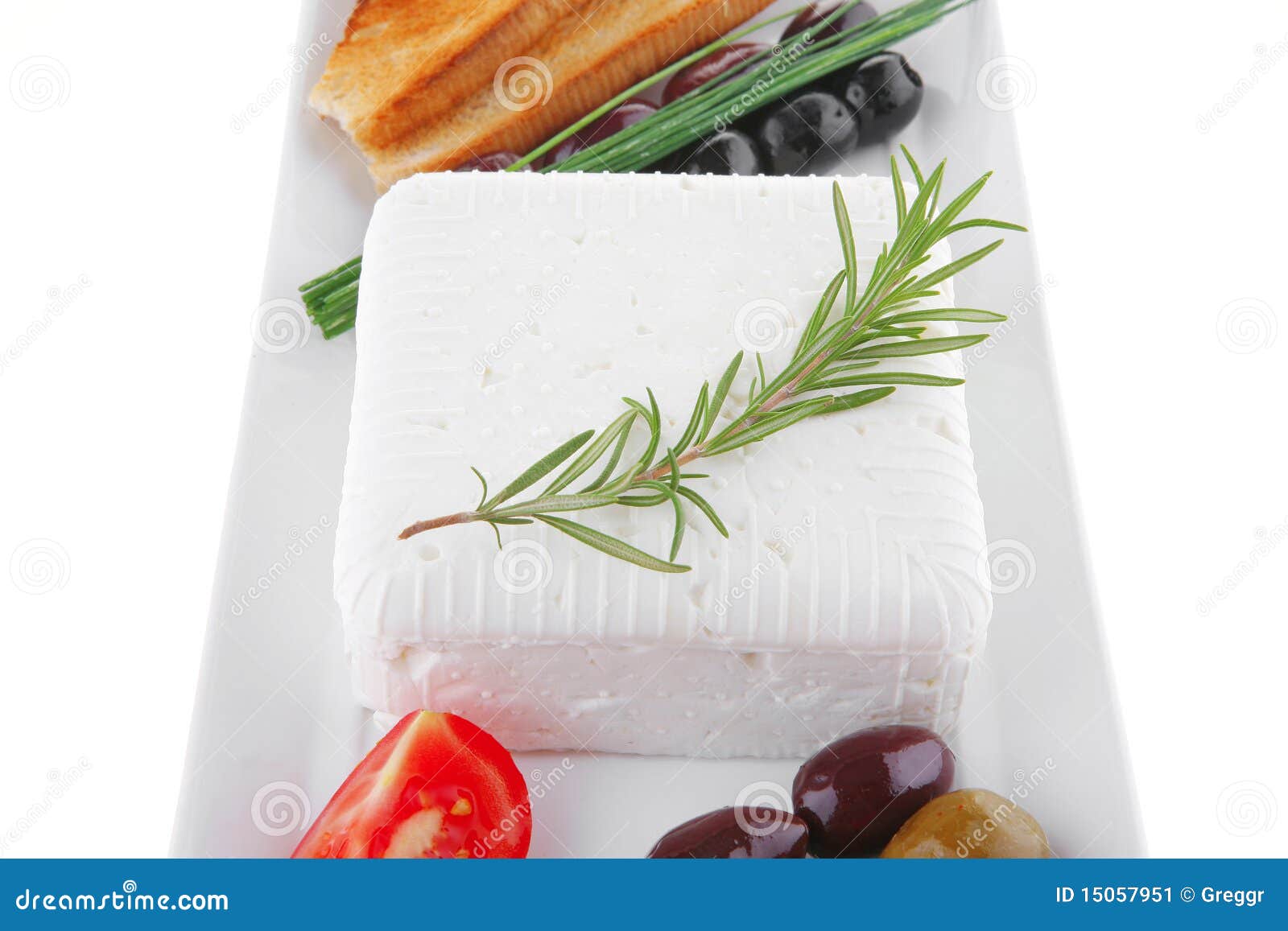 White cheese with toast stock image. Image of isolated 15057951