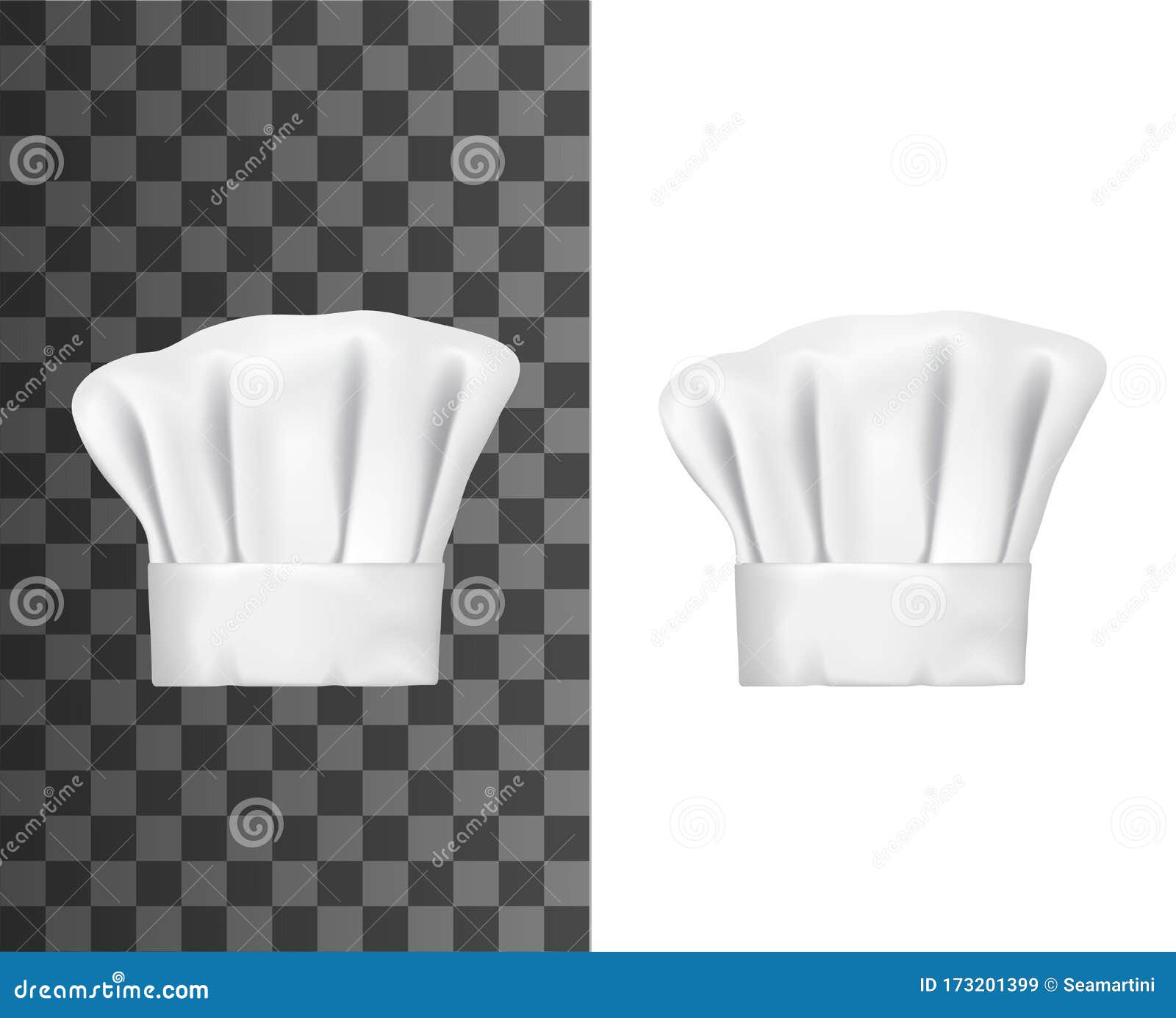 Download White Chef Hat Cook Cap Or Baker Toque 3d Mockups Stock Vector Illustration Of Chef Headdress 173201399