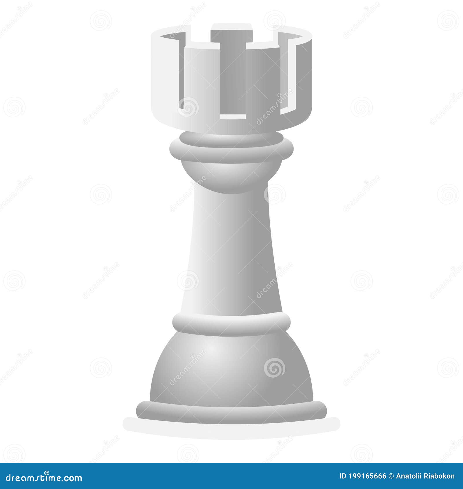 Rook black and white chess piece Royalty Free Vector Image