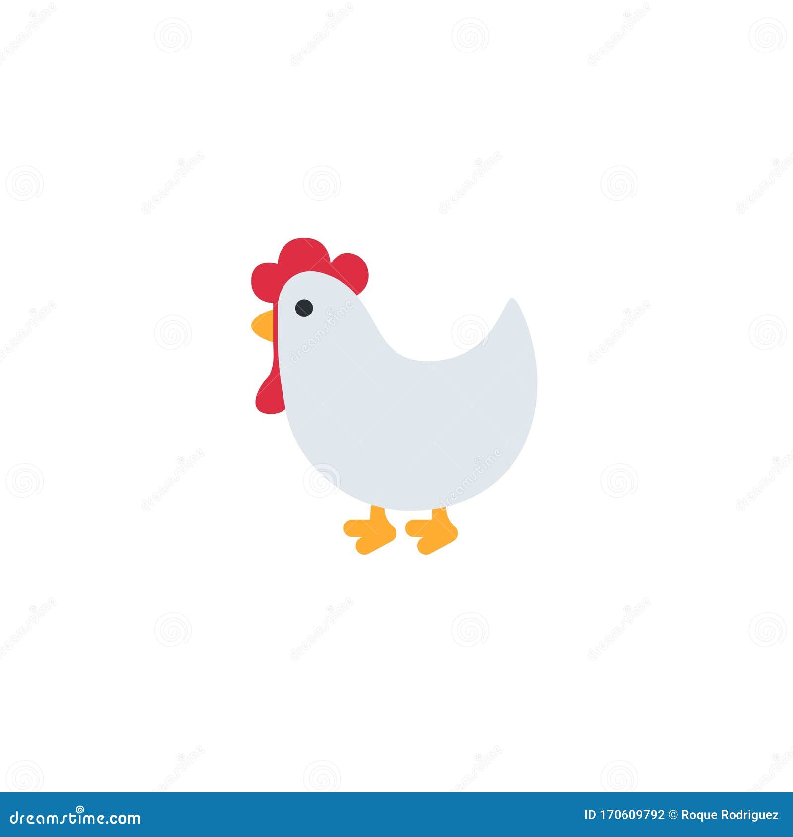 White Chicken Icon Illustration Emoji Stock Illustration Illustration