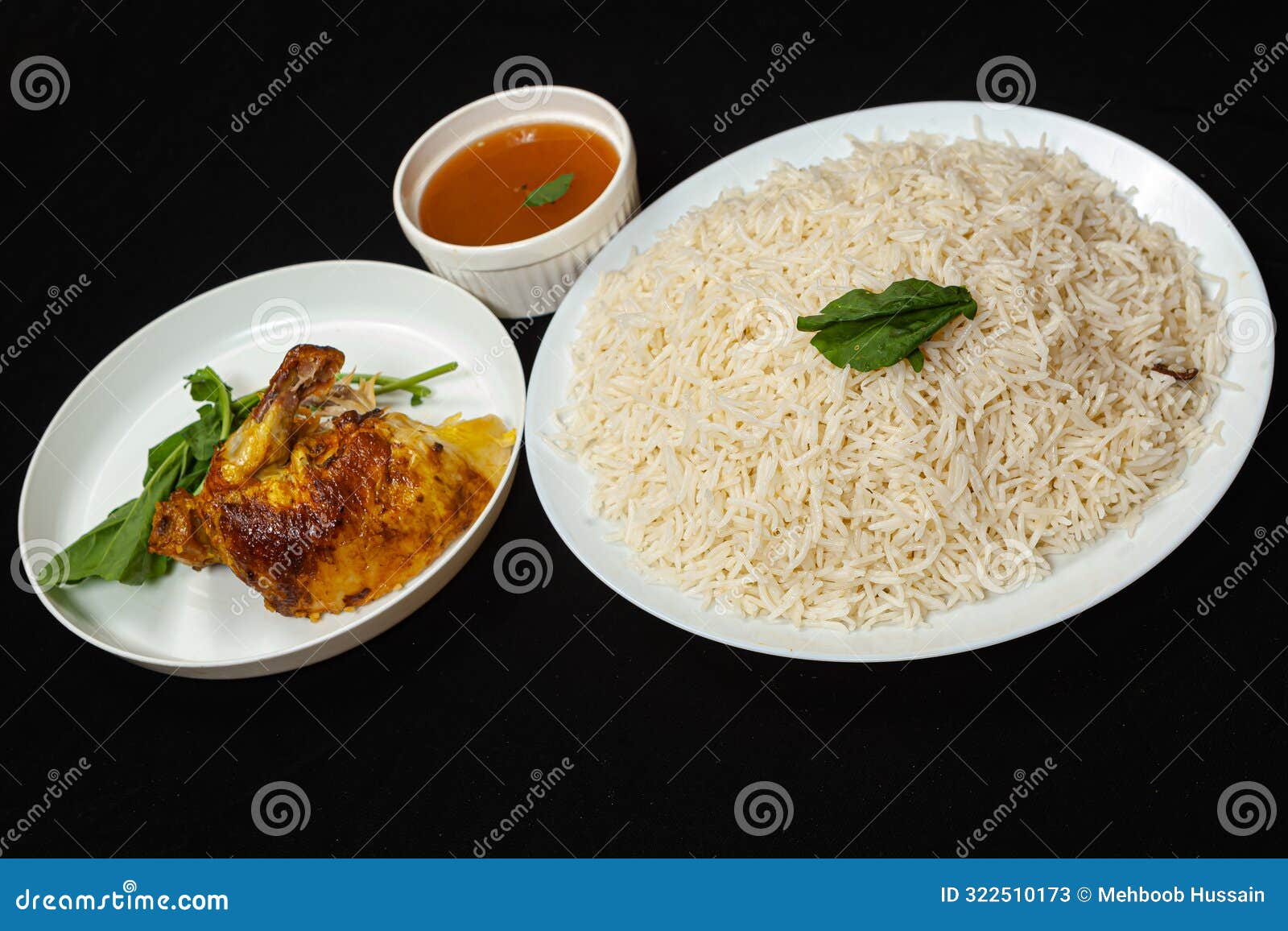 White Chicken Rice.biryani Rice Chicken. Dum Rice Chicken. Kushka