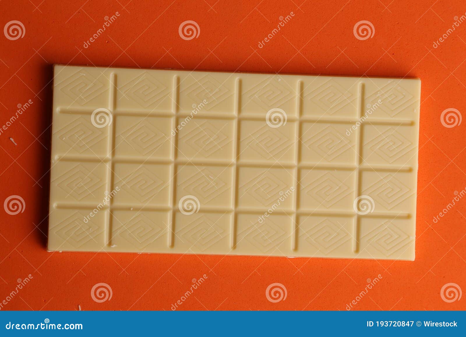 White Chocolate Bar on an Orange Surface Stock Image Image of dessert, gourmet 193720847