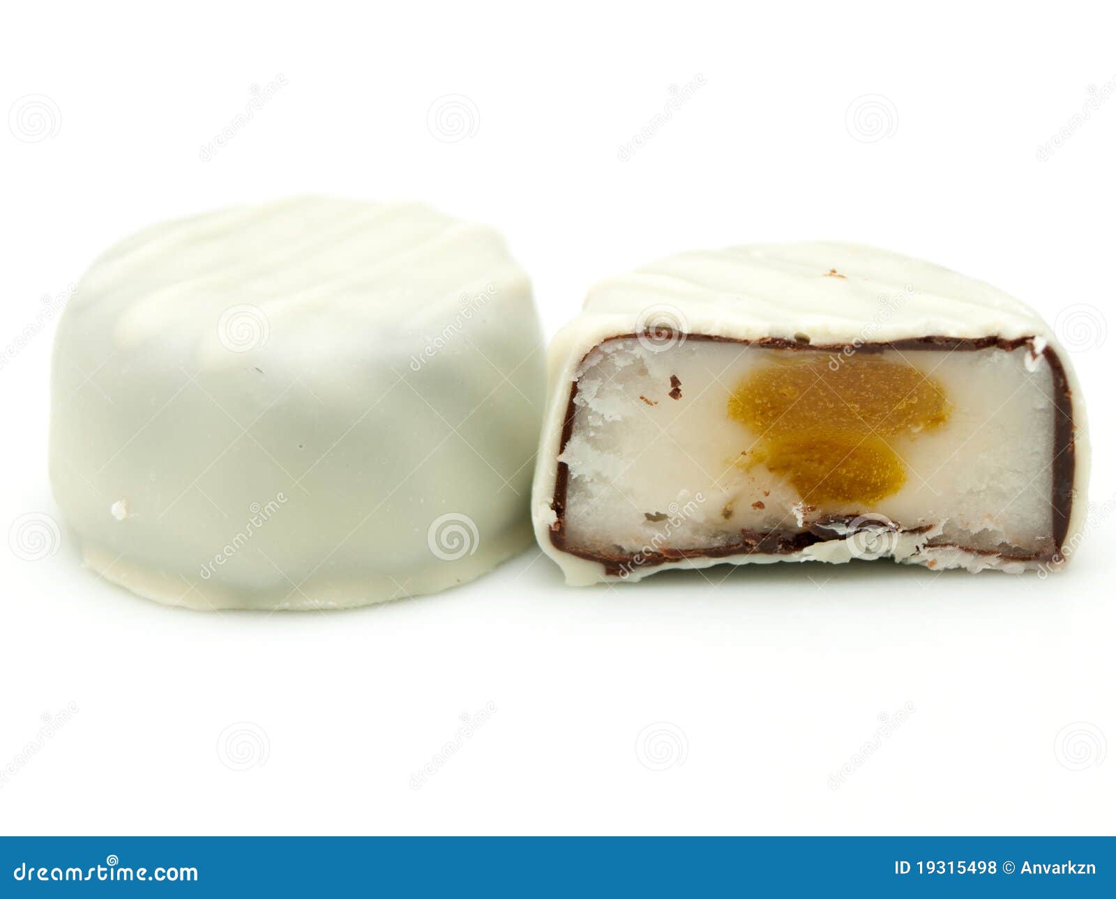 White Chocolate with Fruit Creme Stock Photo Image of isolated