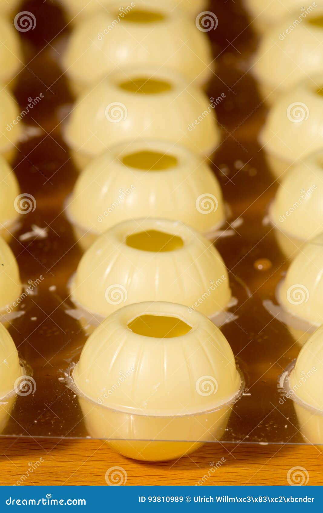 White Chocolate Truffle Molds Stock Image - Image of bakery, mold: 93810989