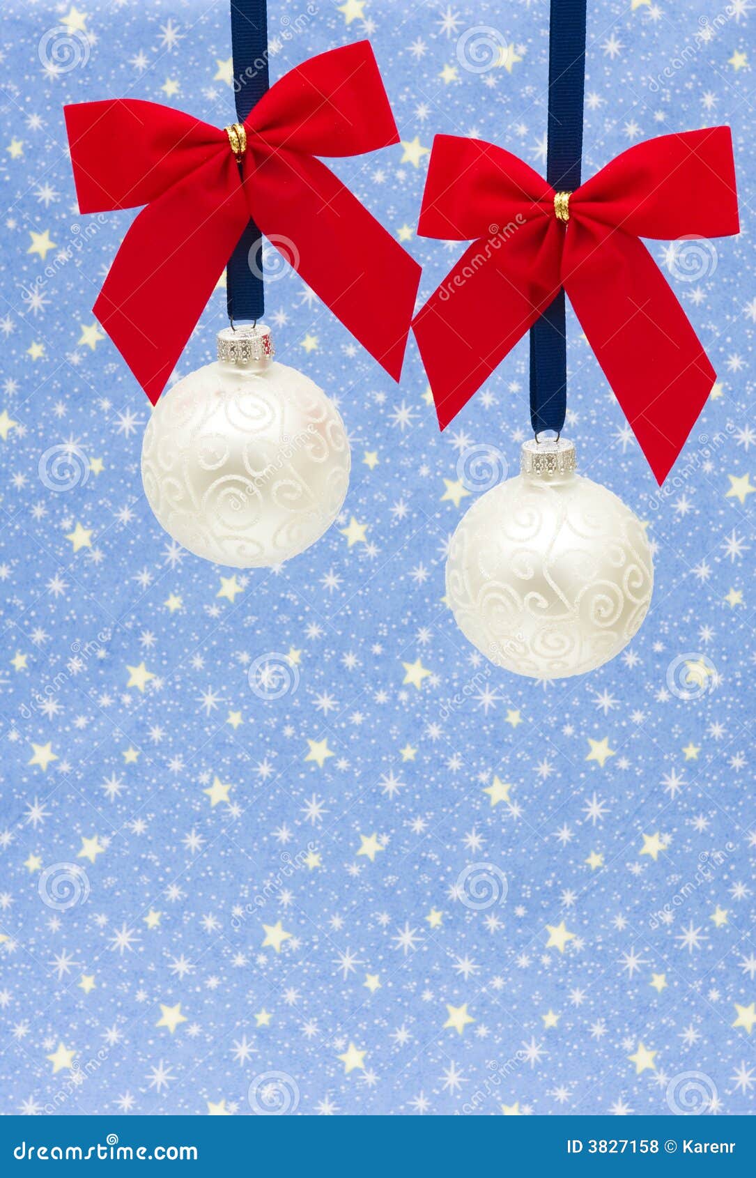 White Christmas Balls stock photo. Image of silver, holiday 3827158