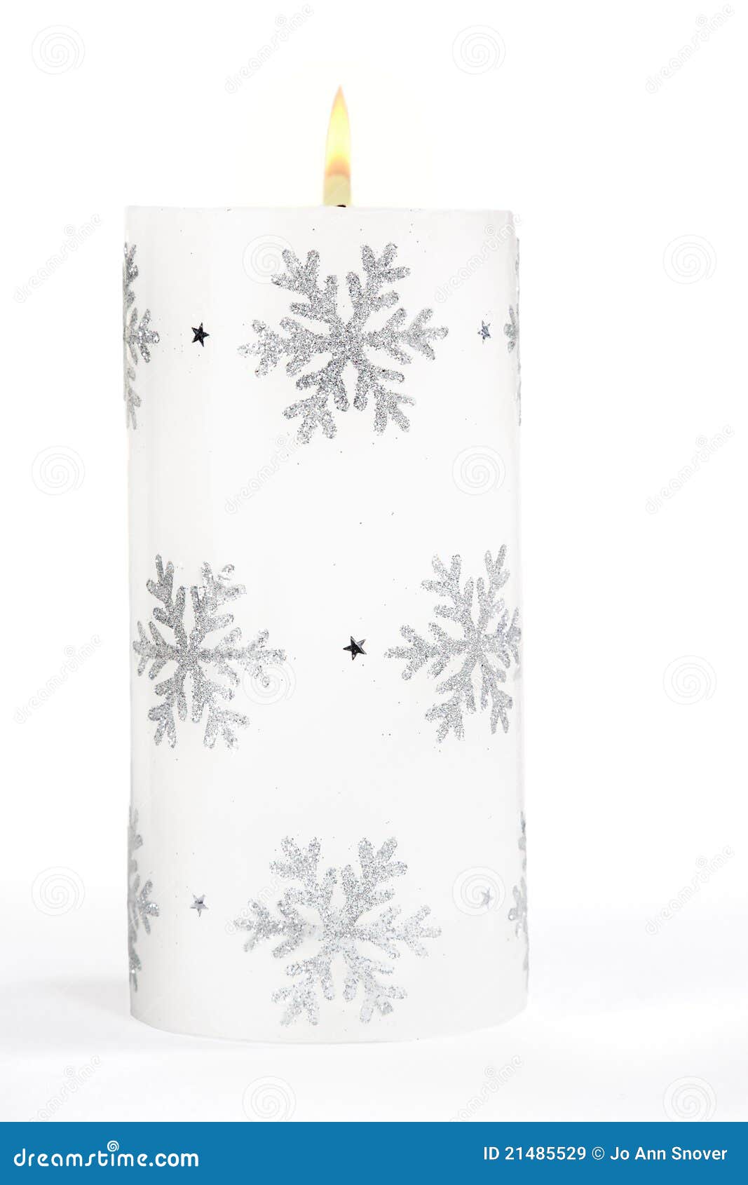White Christmas candle stock image. Image of bright, winter 21485529