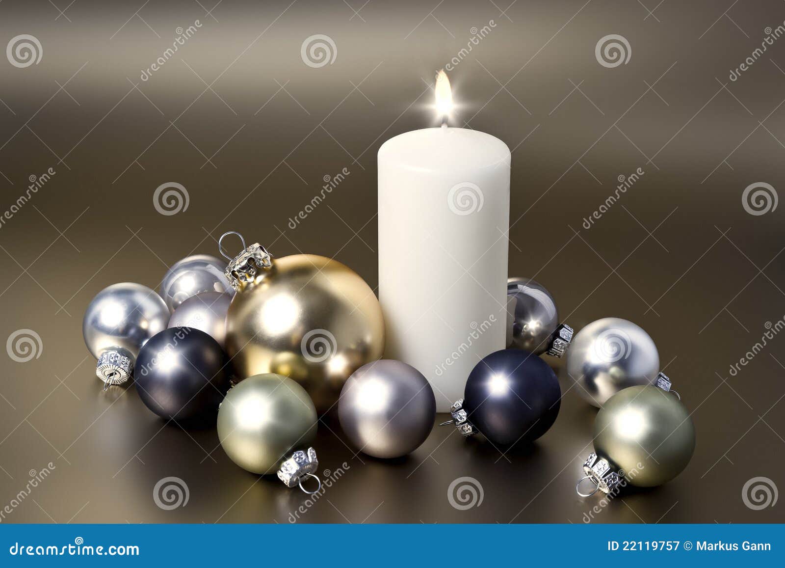 White christmas candle stock image. Image of gold, decorative 22119757