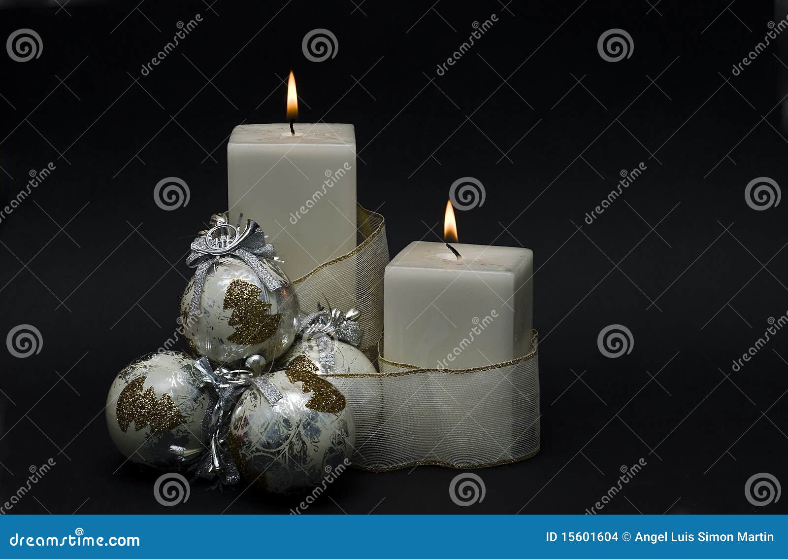 White Christmas candles. stock photo. Image of christian 15601604