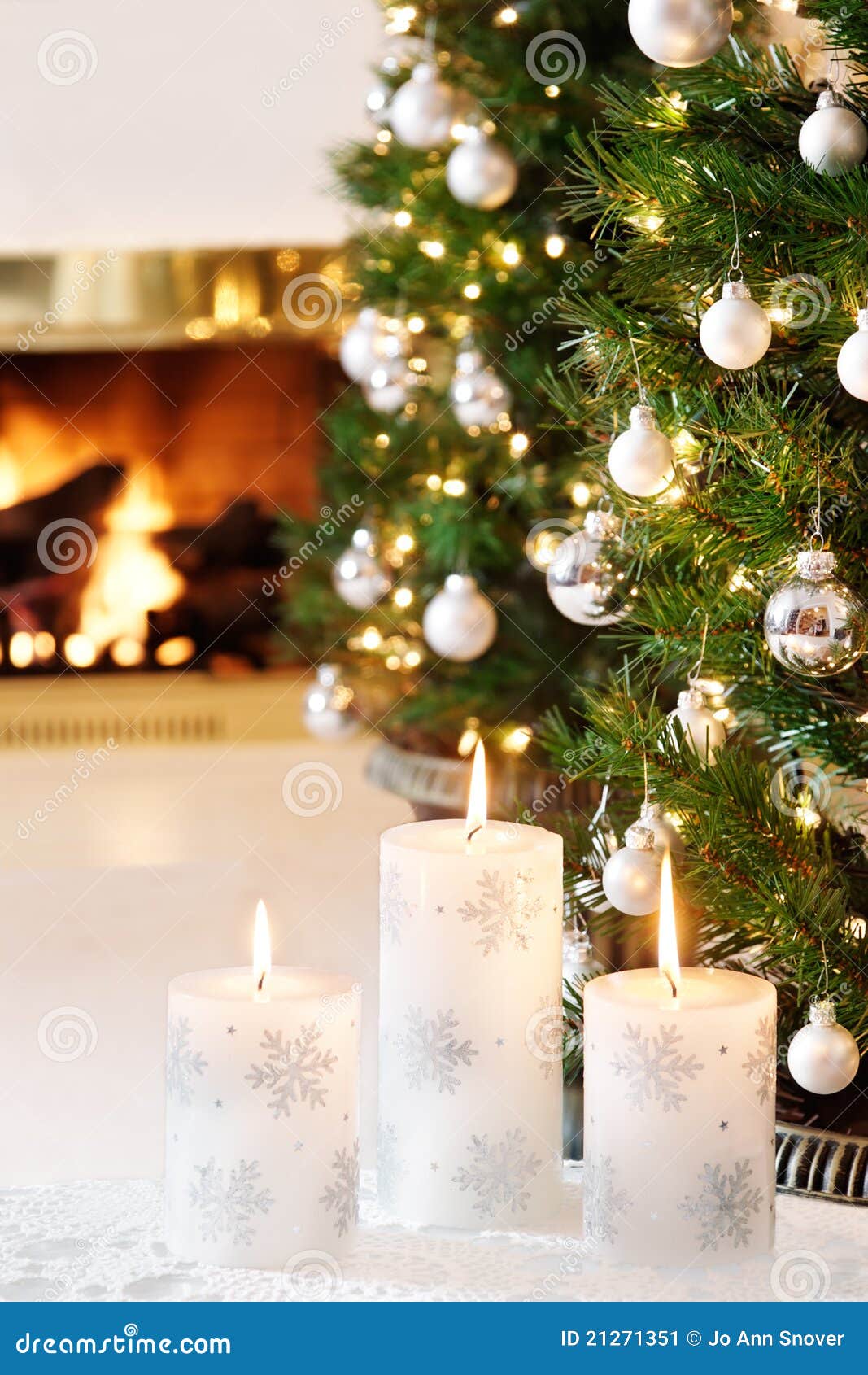 White Christmas candles stock image. Image of house, snowflakes 21271351