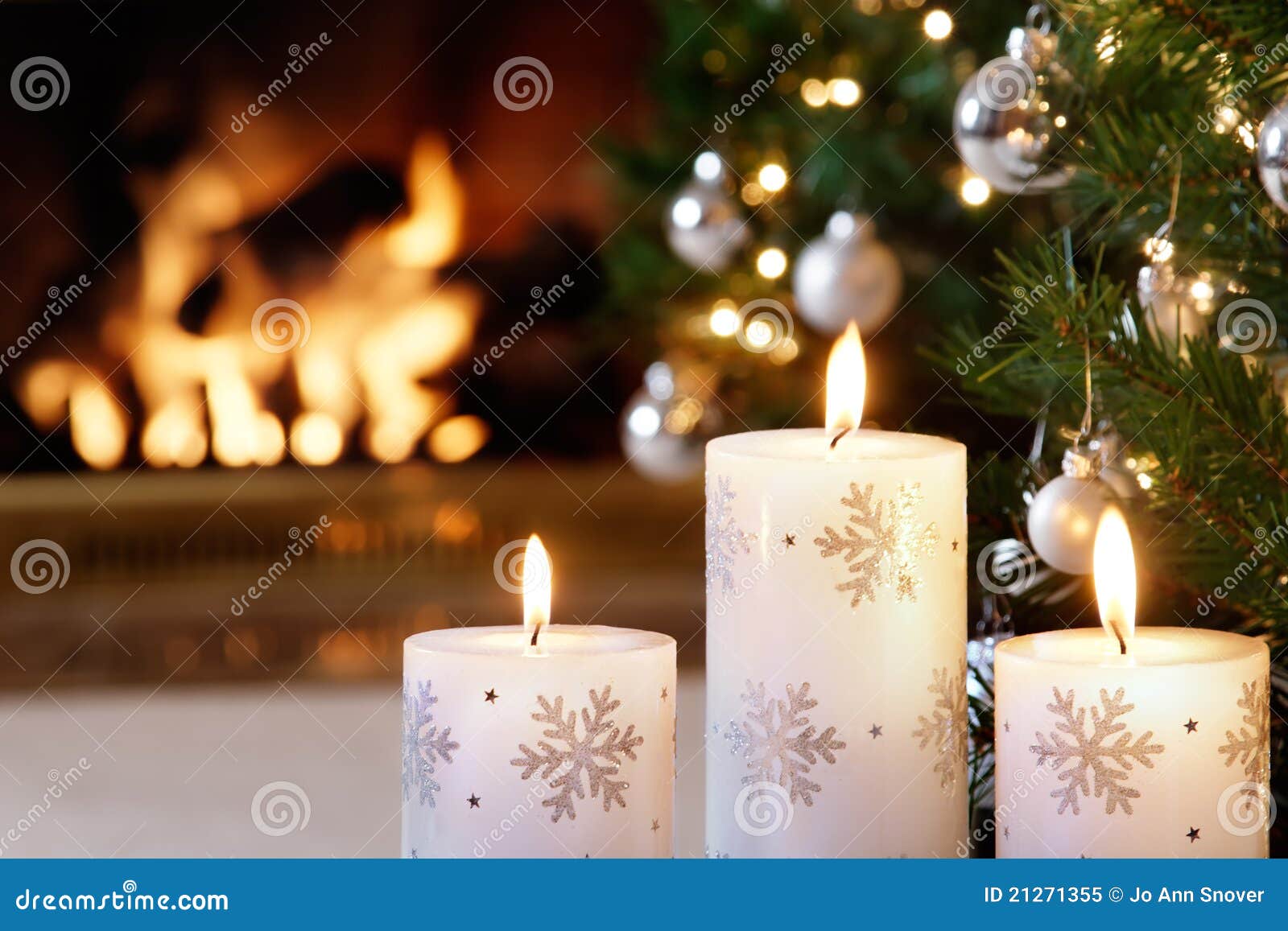 White Christmas candles stock image. Image of seasons 21271355