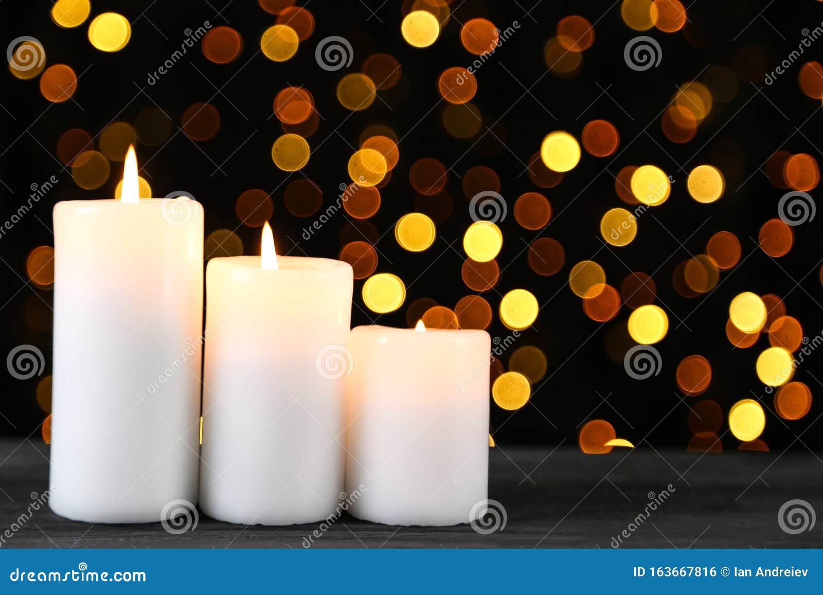 White christmas candles stock photo. Image of natural 163667816