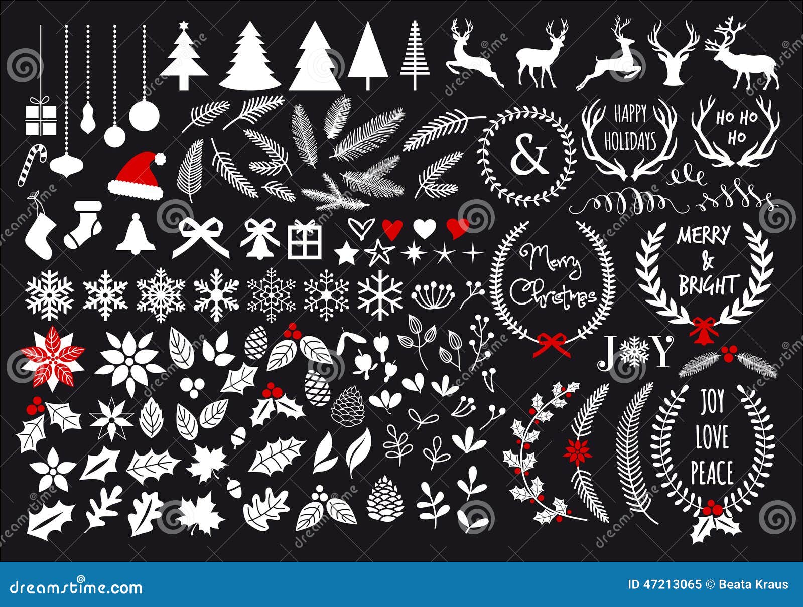 Download White Christmas, Vector Set Stock Vector - Illustration of ...