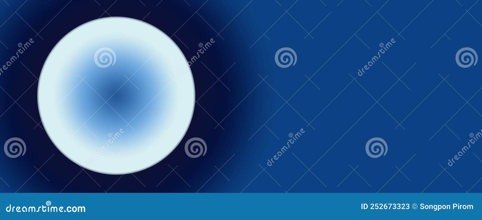 White Circle on Blue Background Stock Photos Stock Illustration