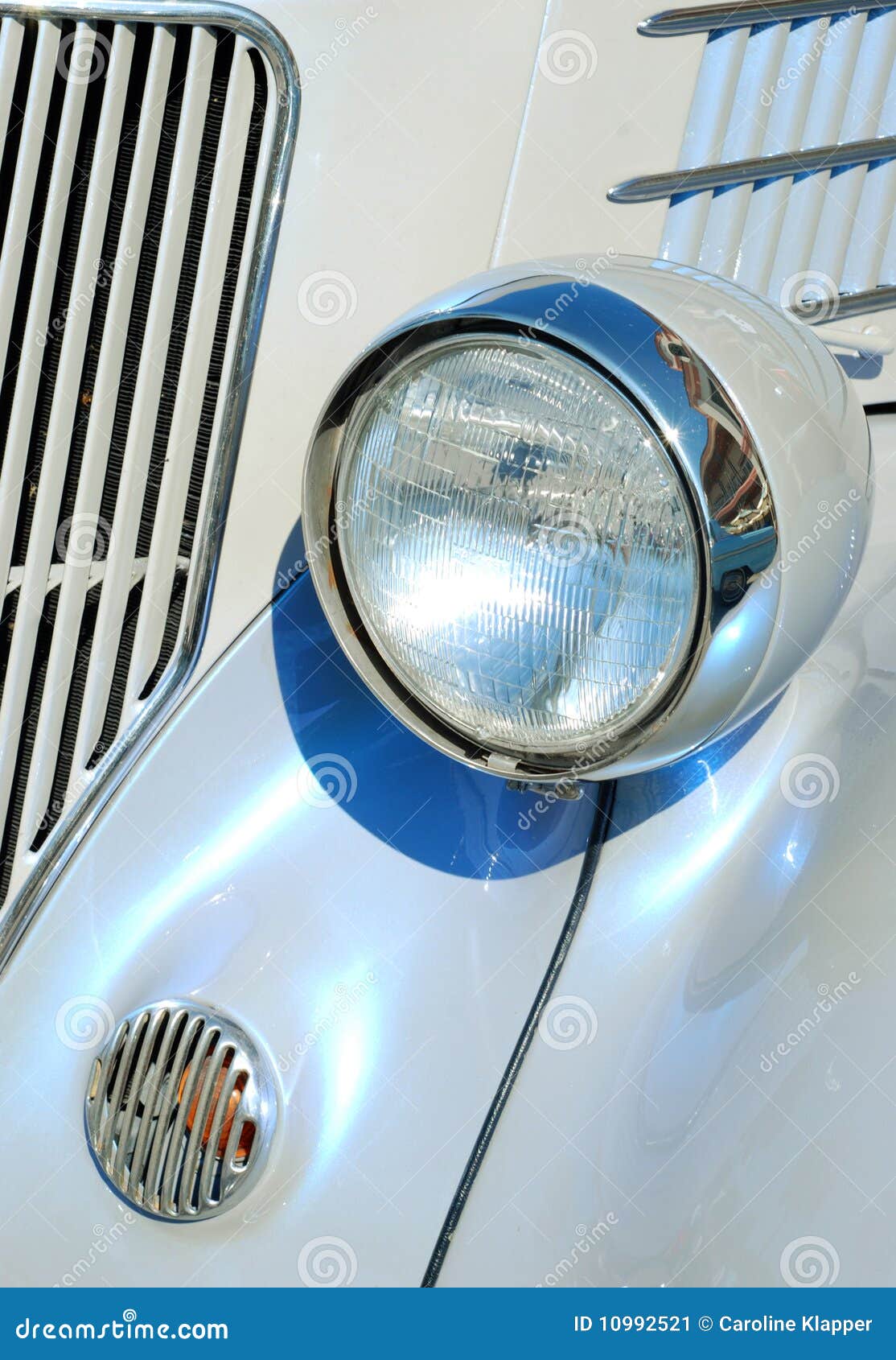 White Classic Car Headlight Stock Image Image of 1930, forties 10992521