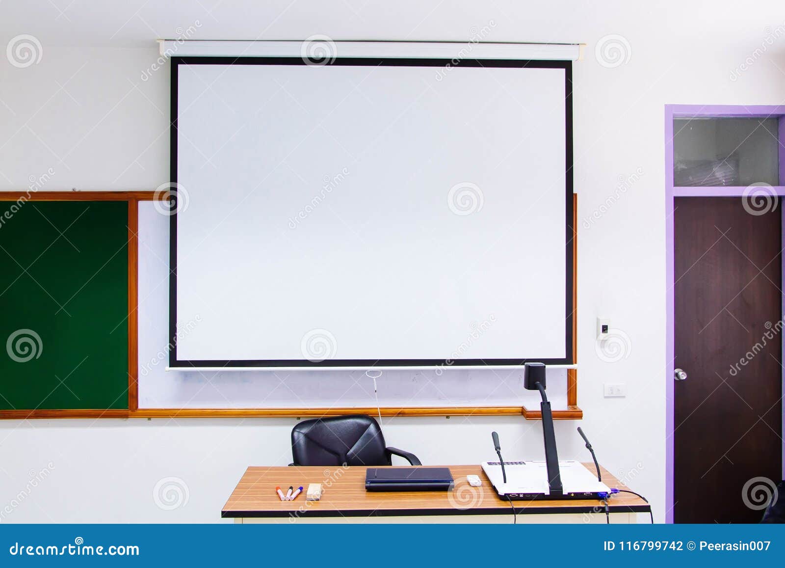 White Classrooms Are Currently Available With Student Desks And