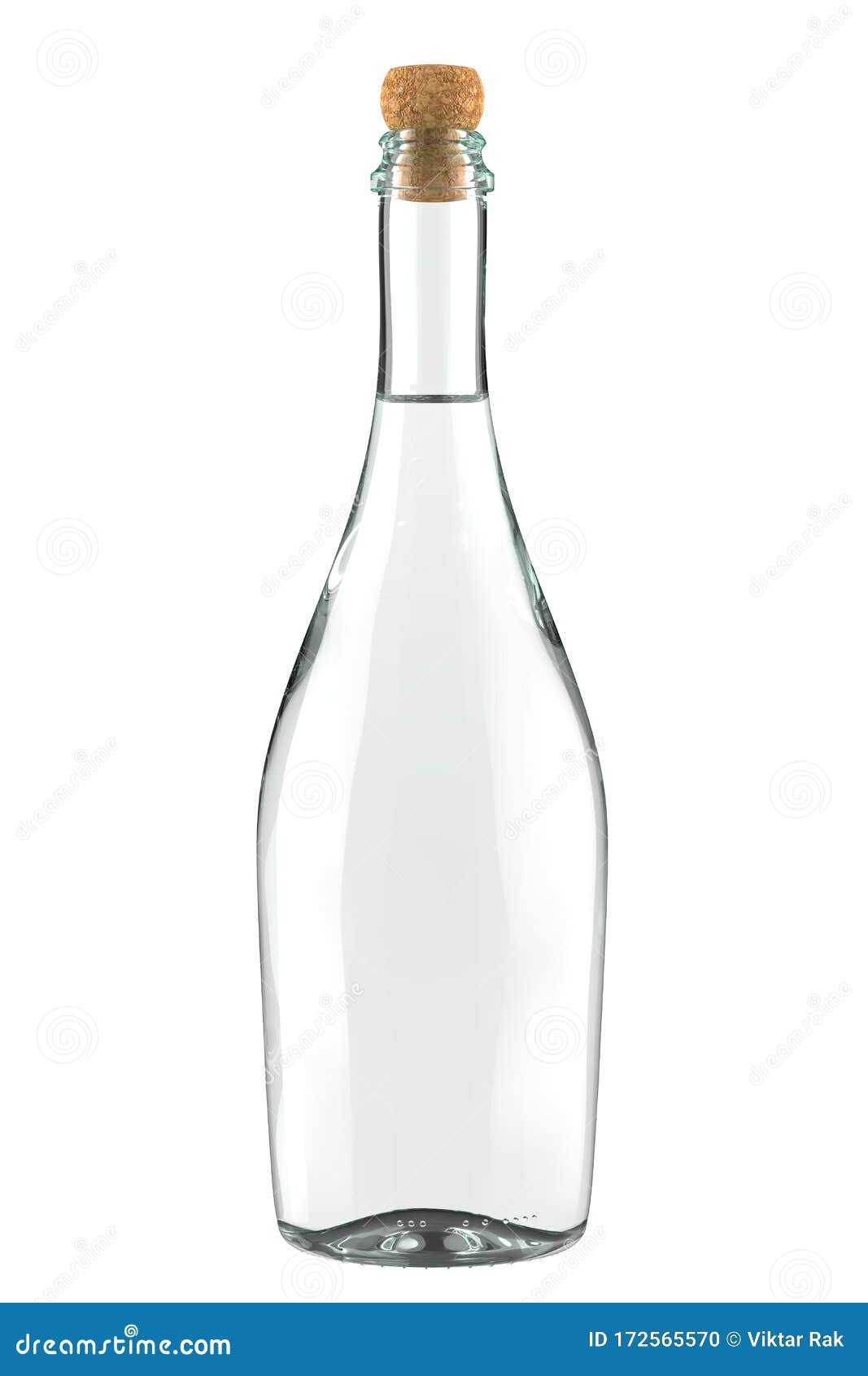 Download White Clear Glass Bottle Of Sparkling Wine Or Champagne Isolated On White Background Stock Illustration Illustration Of Studio Drink 172565570
