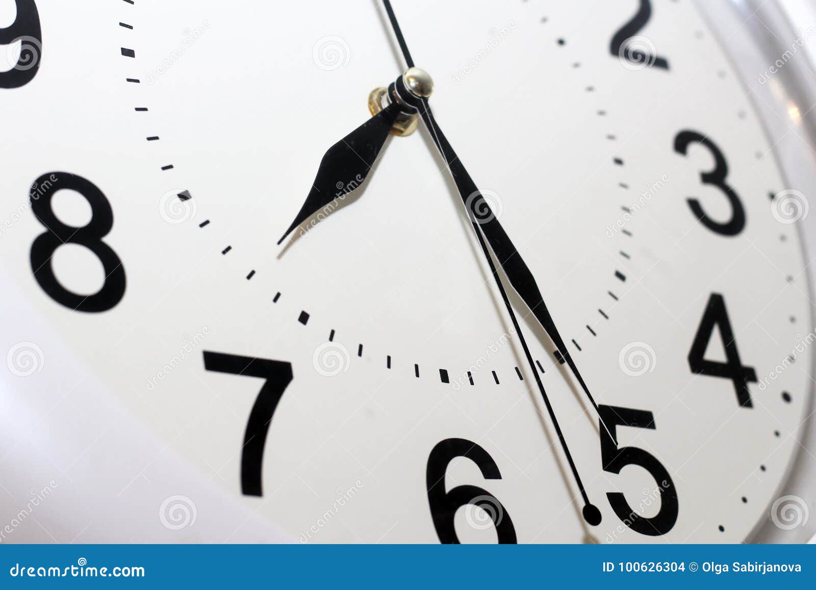 White Clock with Black Numbers Closeup Stock Photo Image of background, object 100626304