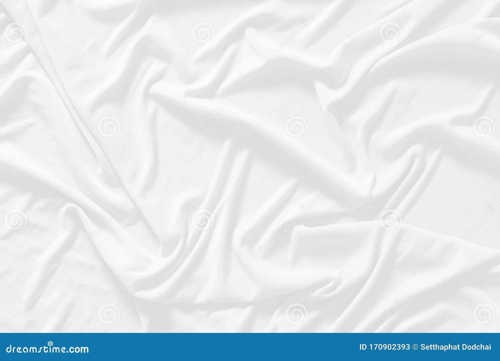 white cloth background abstract. fabric is wrinkled and sofe wave. material are used in textile assembly. detail texture of patter