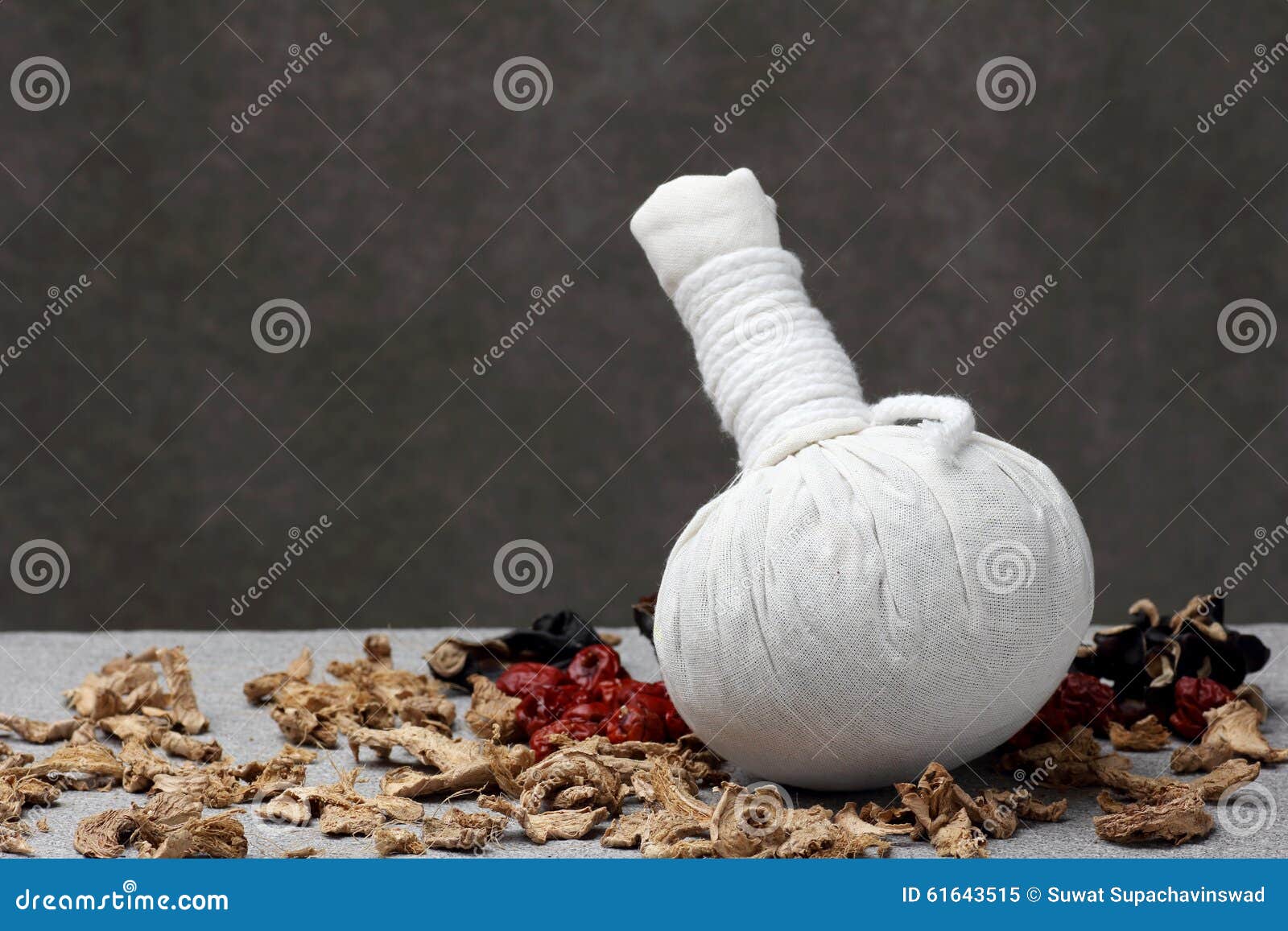 White Cloth Herbal Compress Ball Stock Image Image of massage