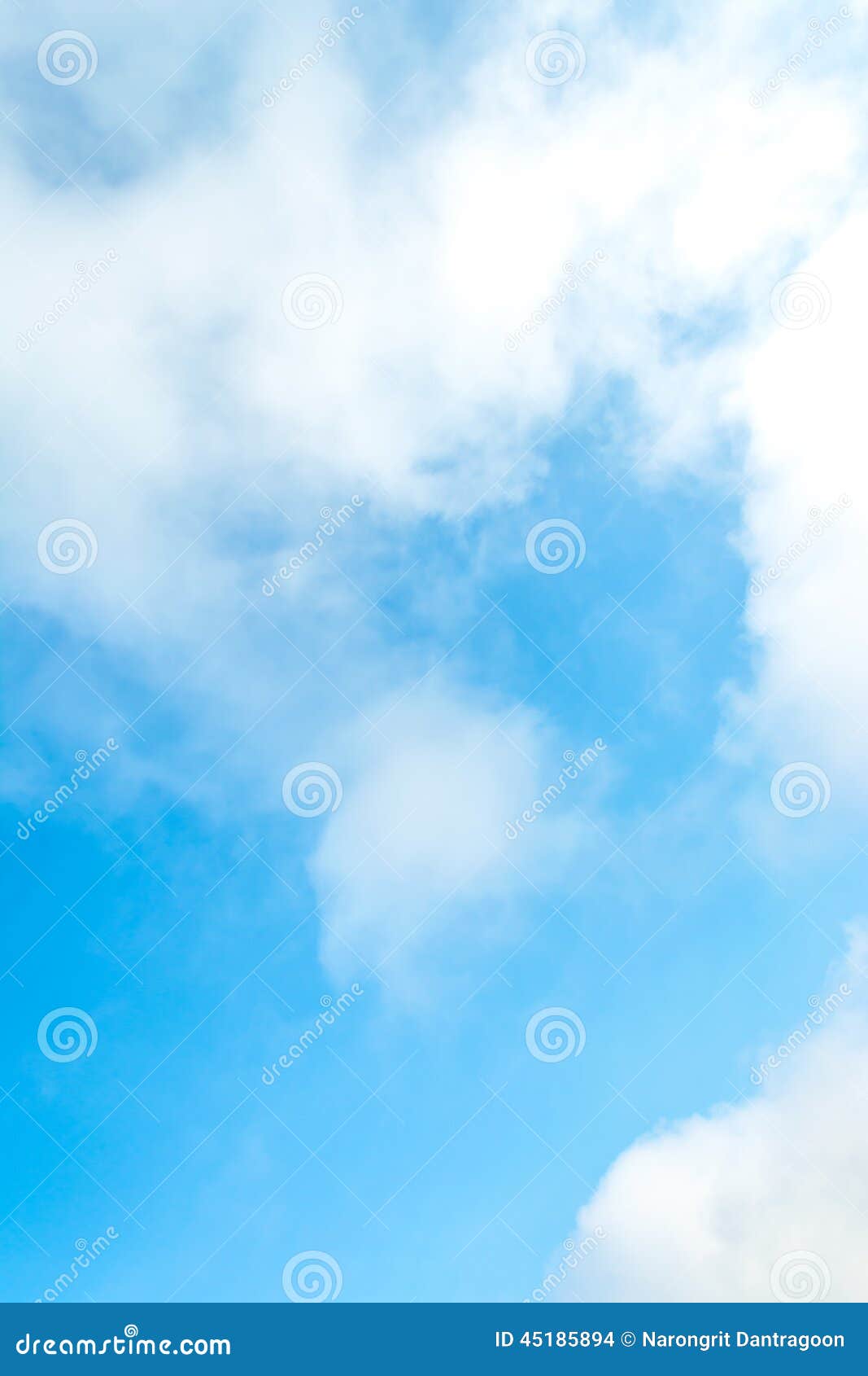 White Cloud and Blue Sky Background Image Stock Photo - Image of ...