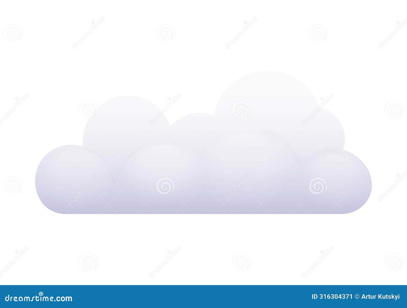 white cloud in bubble , realistic environment and meteorology sign