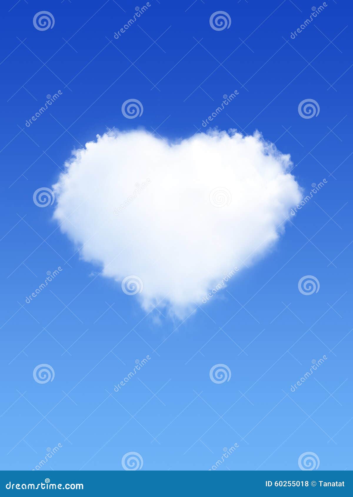 White Clouds in Shape of Heart on Blue Sky Stock Photo Image of background, heart 60255018