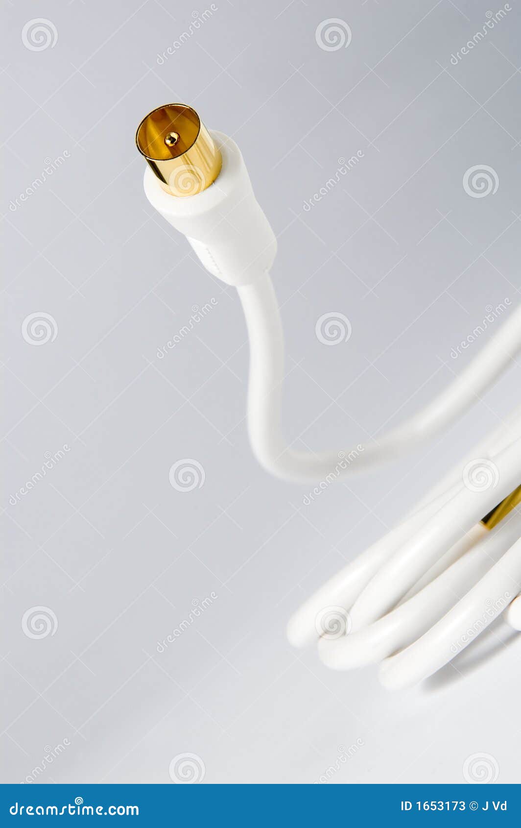 White coaxial cable stock image. Image of media, multimedia 1653173