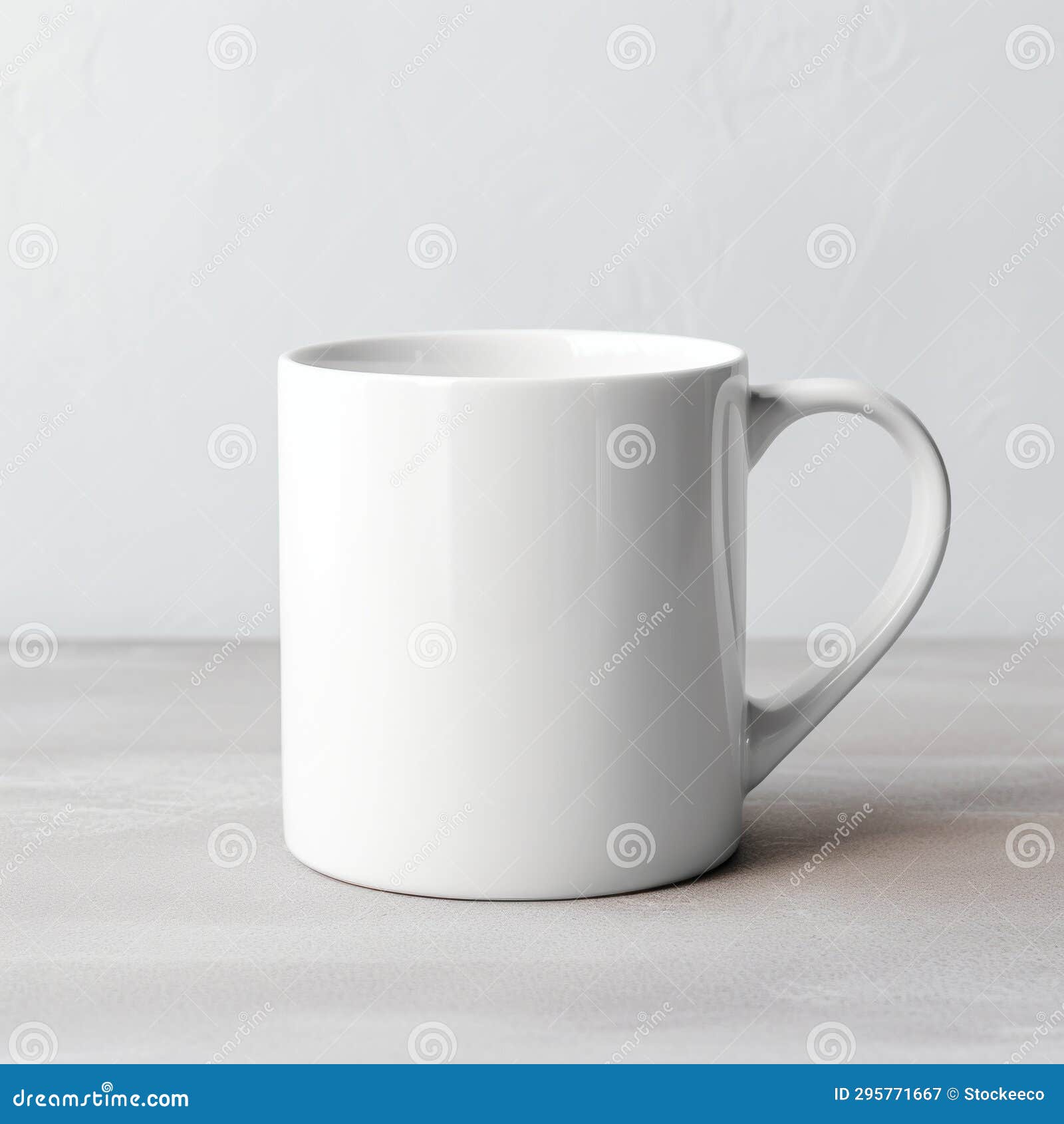 white coffee cup mockup on gray background