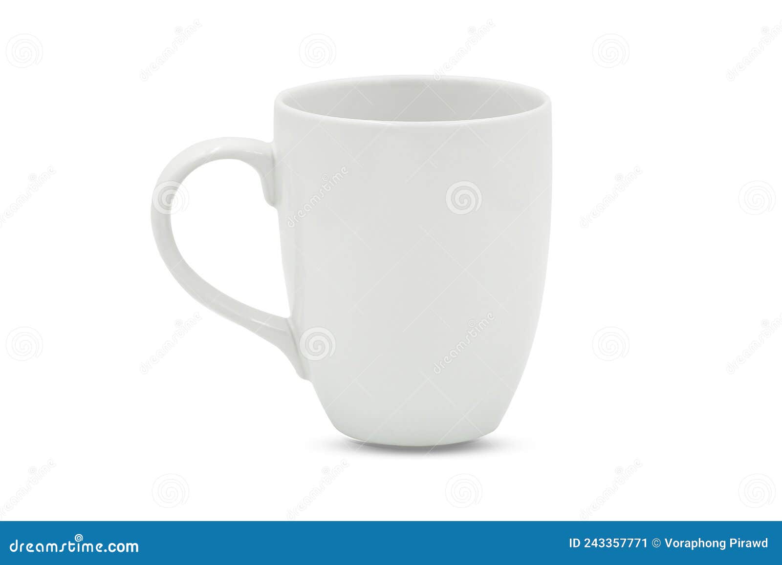 White Coffee Cup or Coffee Mug Isolated on White Background with