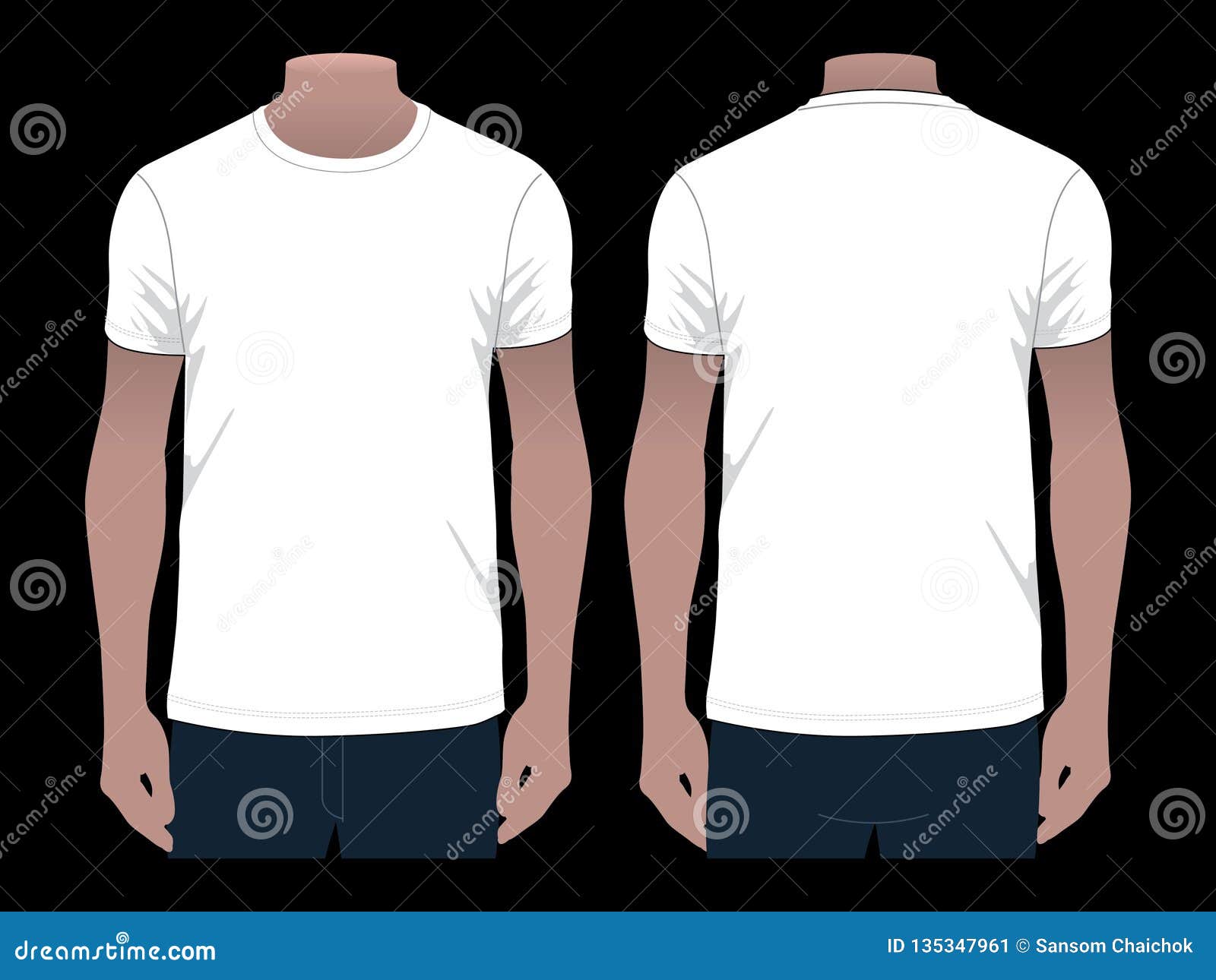 Download Men`s T-Shirt Vector For Template Stock Illustration ...