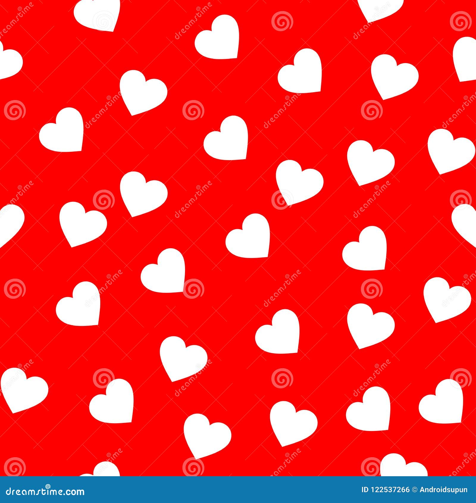 White Color Heart Seamless Pattern Stock Vector Illustration of