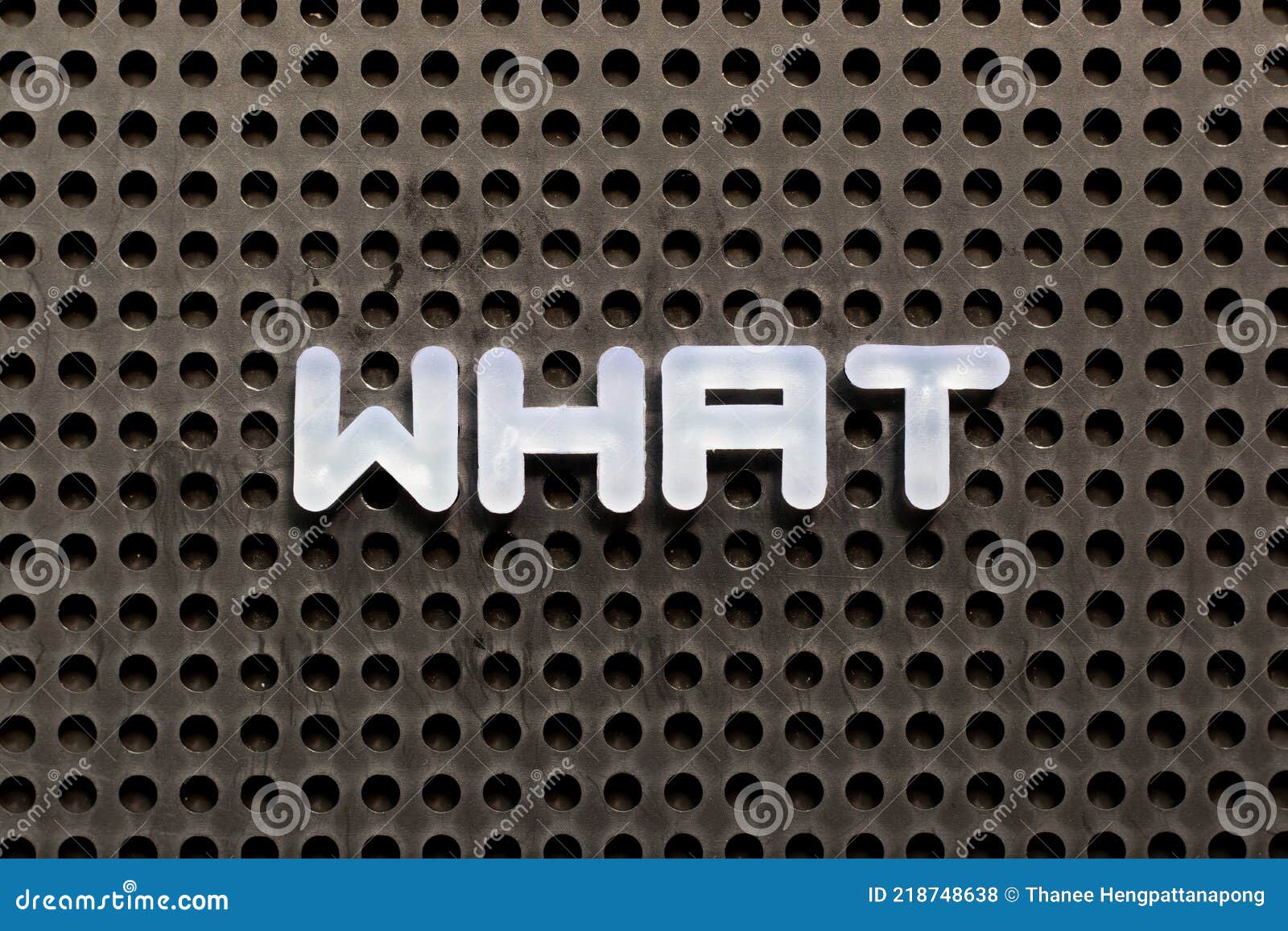 White Letter in Word What on Black Pegboard Background Stock Photo Image of basic, pegboard