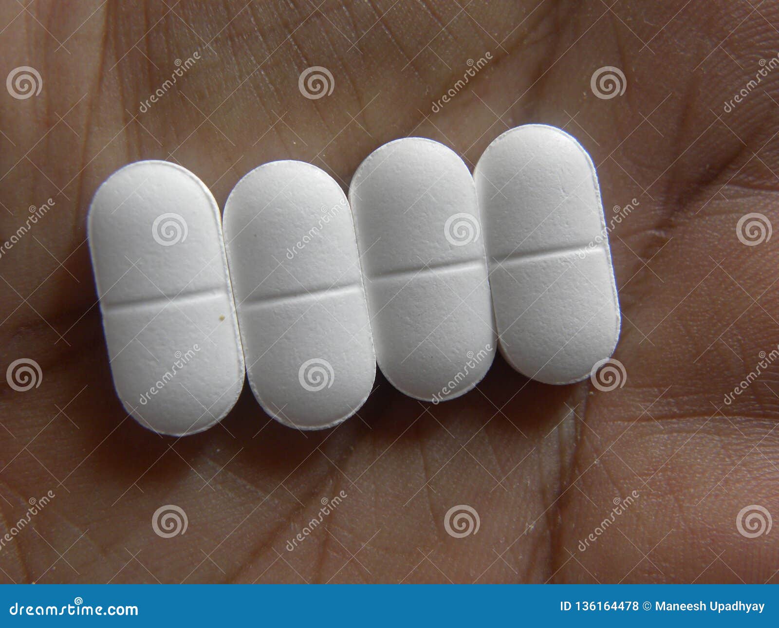 White Oblong Medicine Pills Stock Photo Image of drug, healthcare